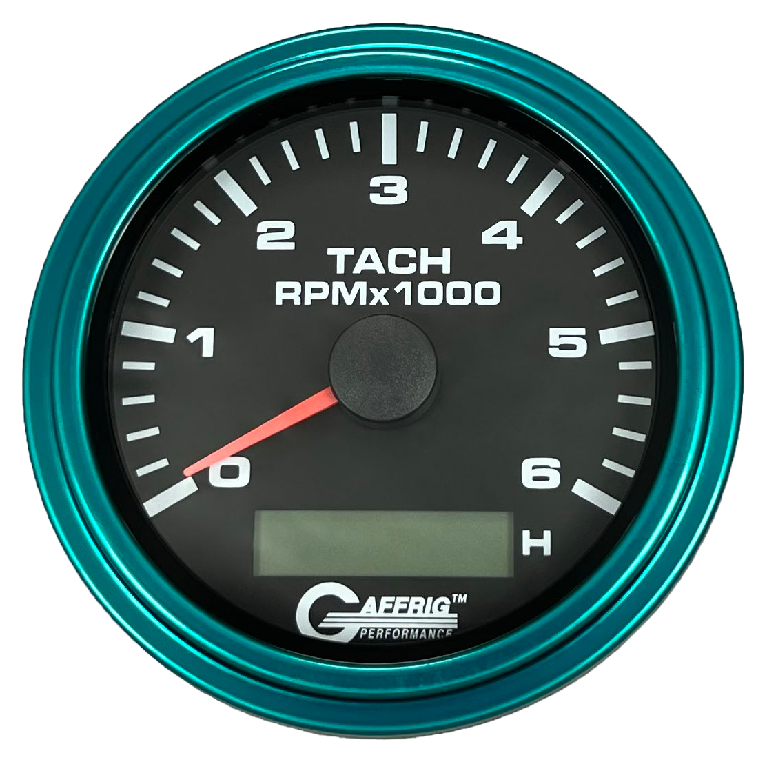 #184258 3 3/8 INCH ELECTRIC TACH/HOUR METER 0-6000 RPM BLACK Teal / Step