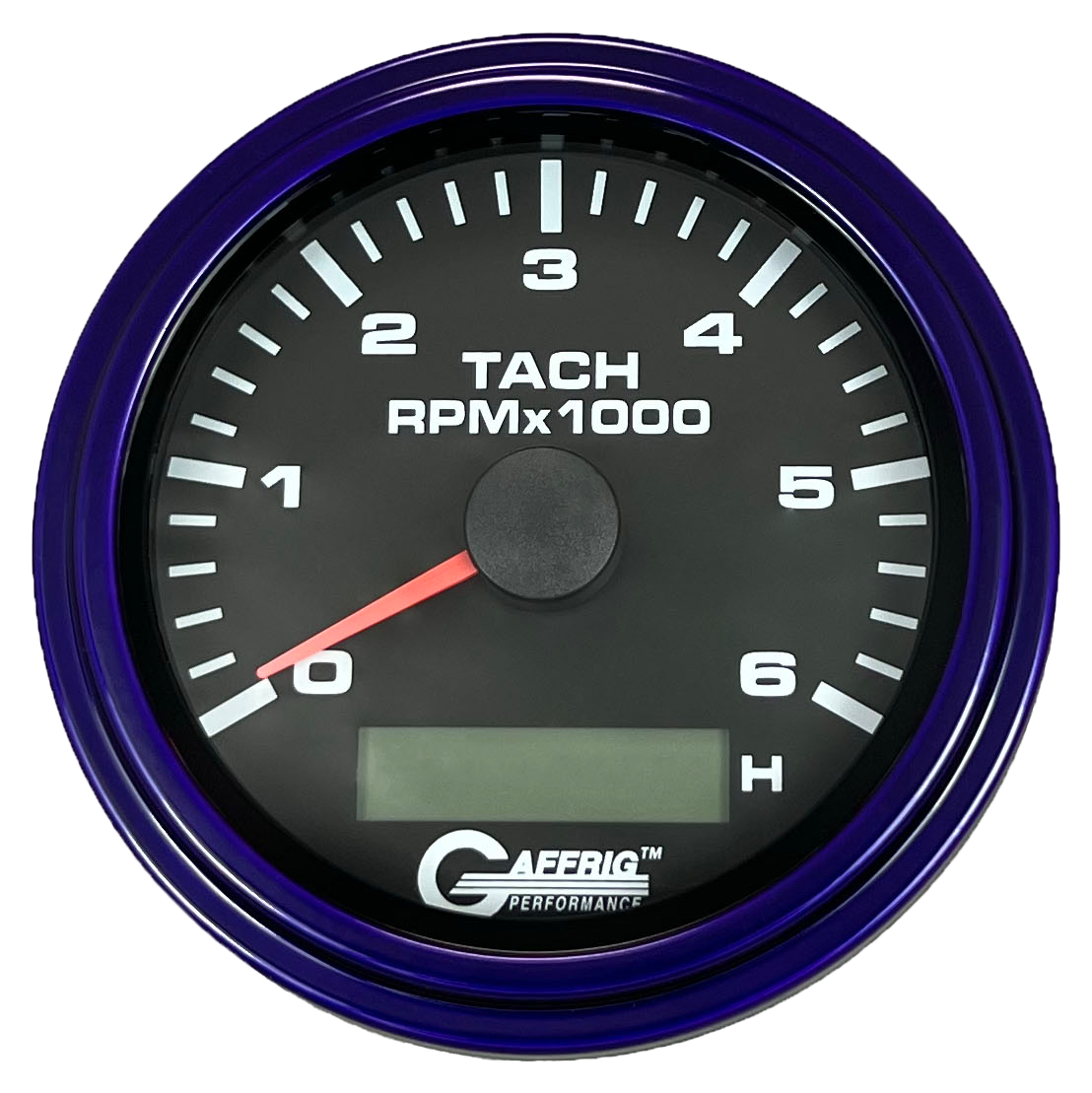 #184258 3 3/8 INCH ELECTRIC TACH/HOUR METER 0-6000 RPM BLACK Purple / Step