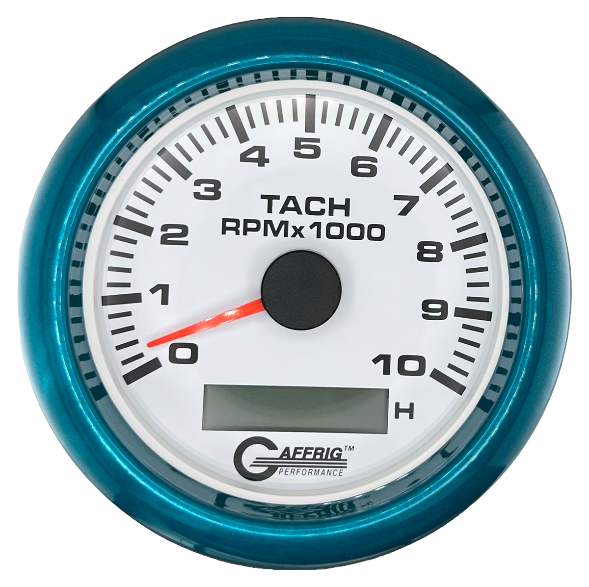 #184756 3 3/8 INCH ELECTRIC TACH/HOUR METER 0-10000 RPM WHITE Teal / Step