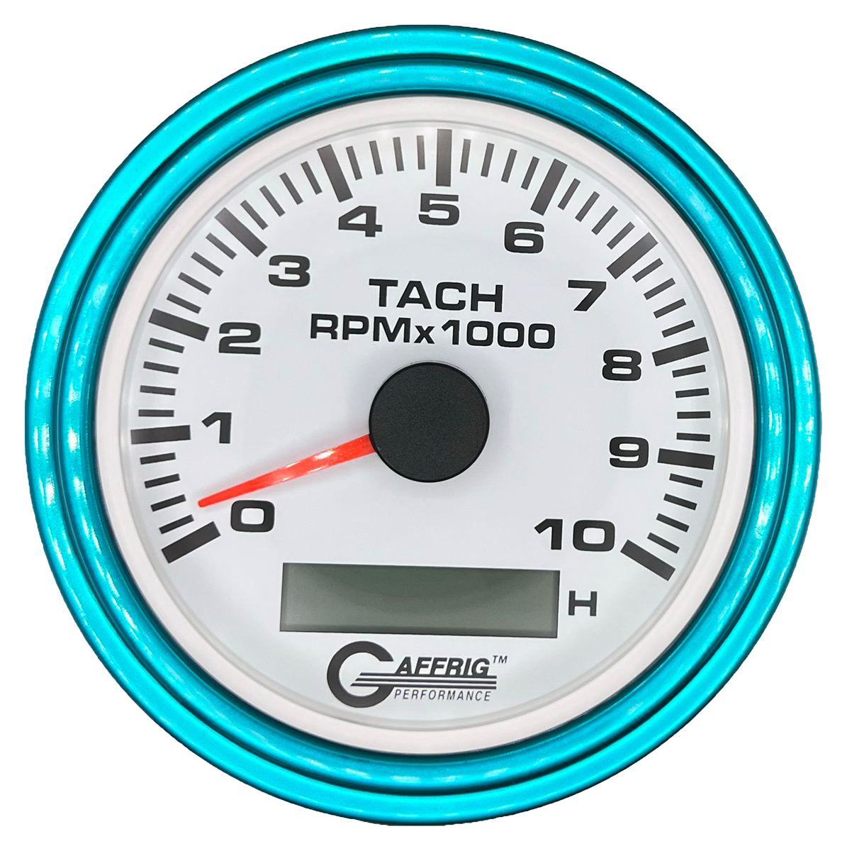 #184756 3 3/8 INCH ELECTRIC TACH/HOUR METER 0-10000 RPM WHITE Teal / Step
