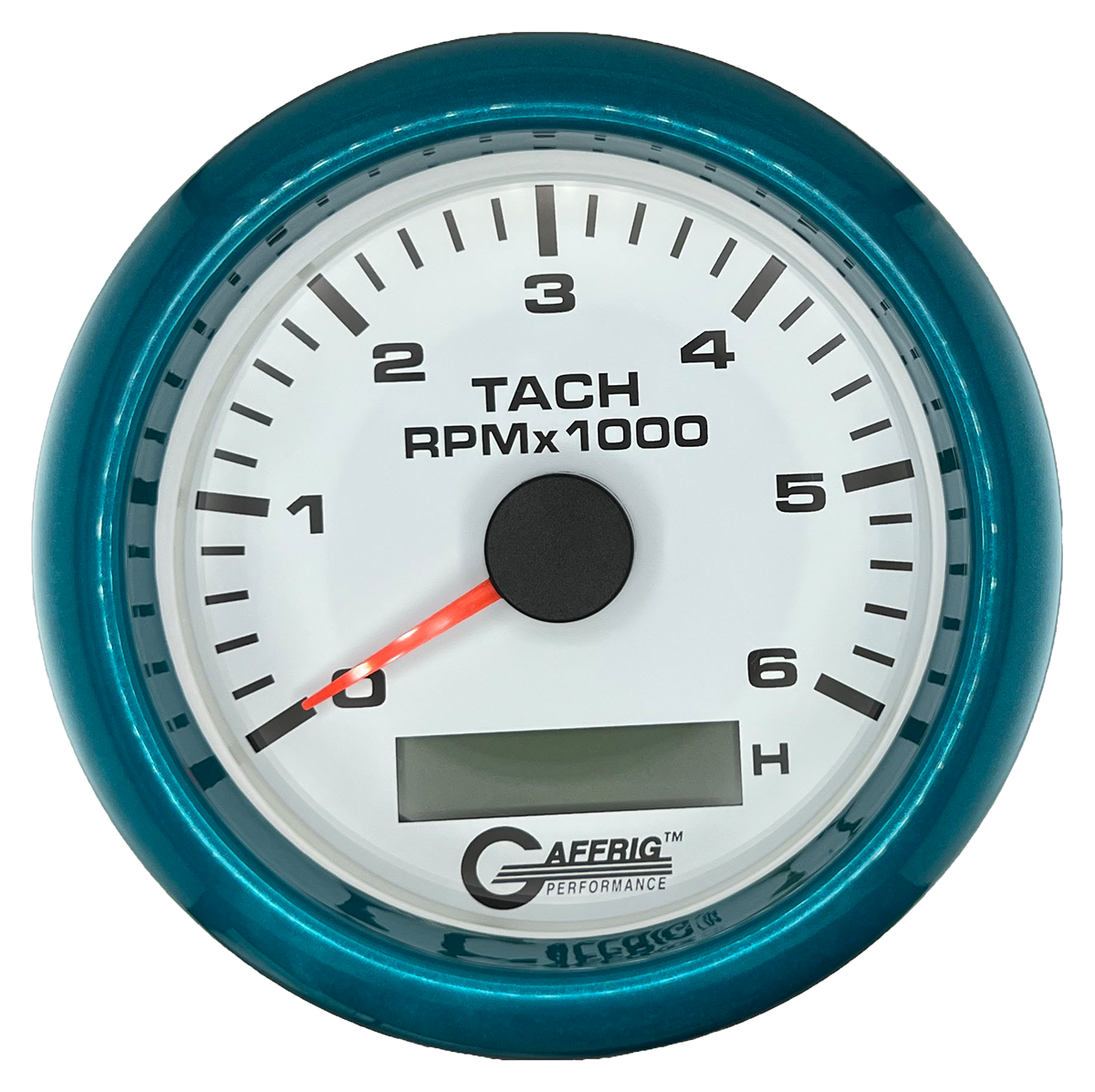 #184758 3 3/8 INCH ELECTRIC TACH/HOUR METER 0-6000 RPM WHITE Teal / Step