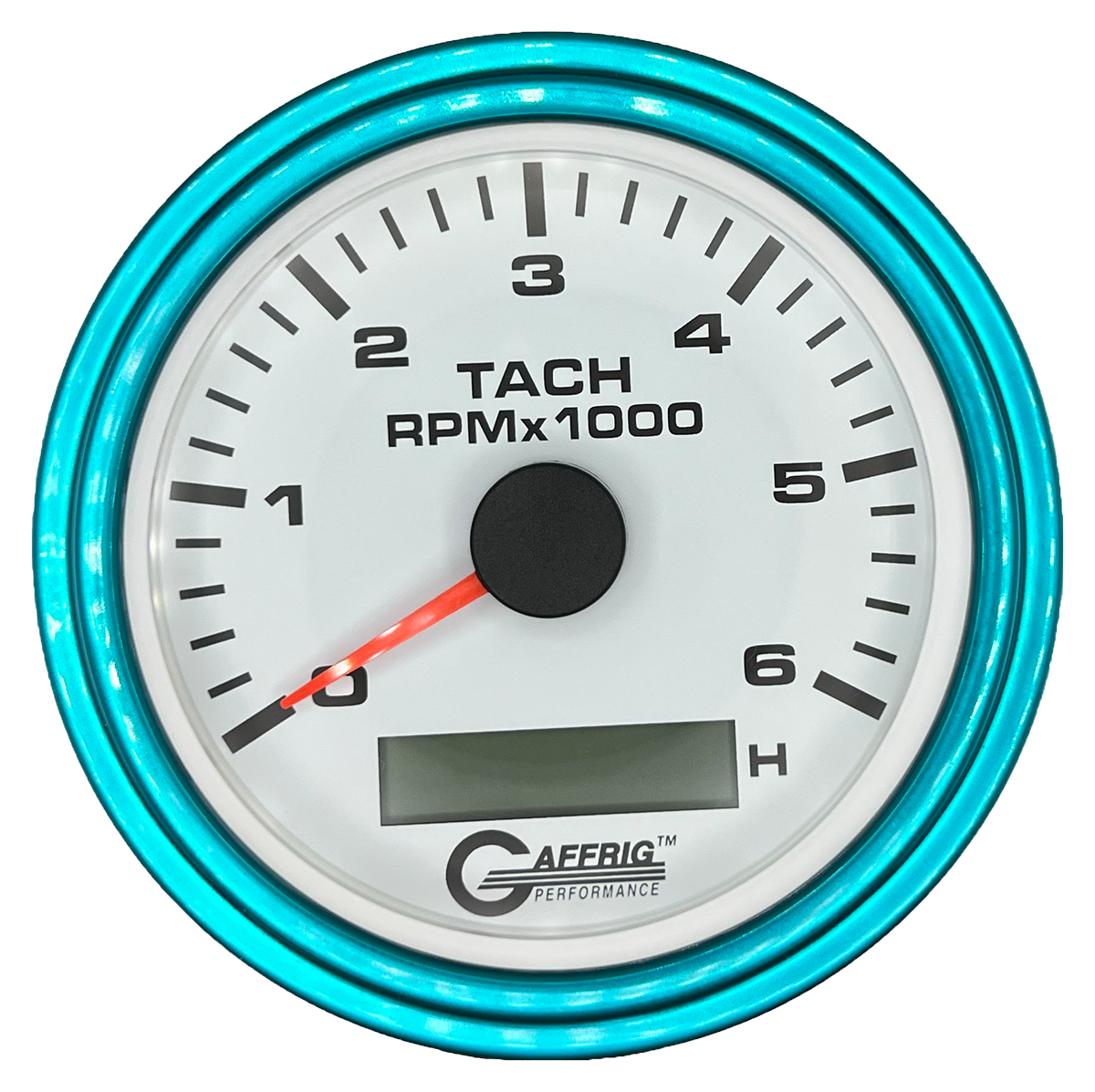 #184758 3 3/8 INCH ELECTRIC TACH/HOUR METER 0-6000 RPM WHITE Teal / Step