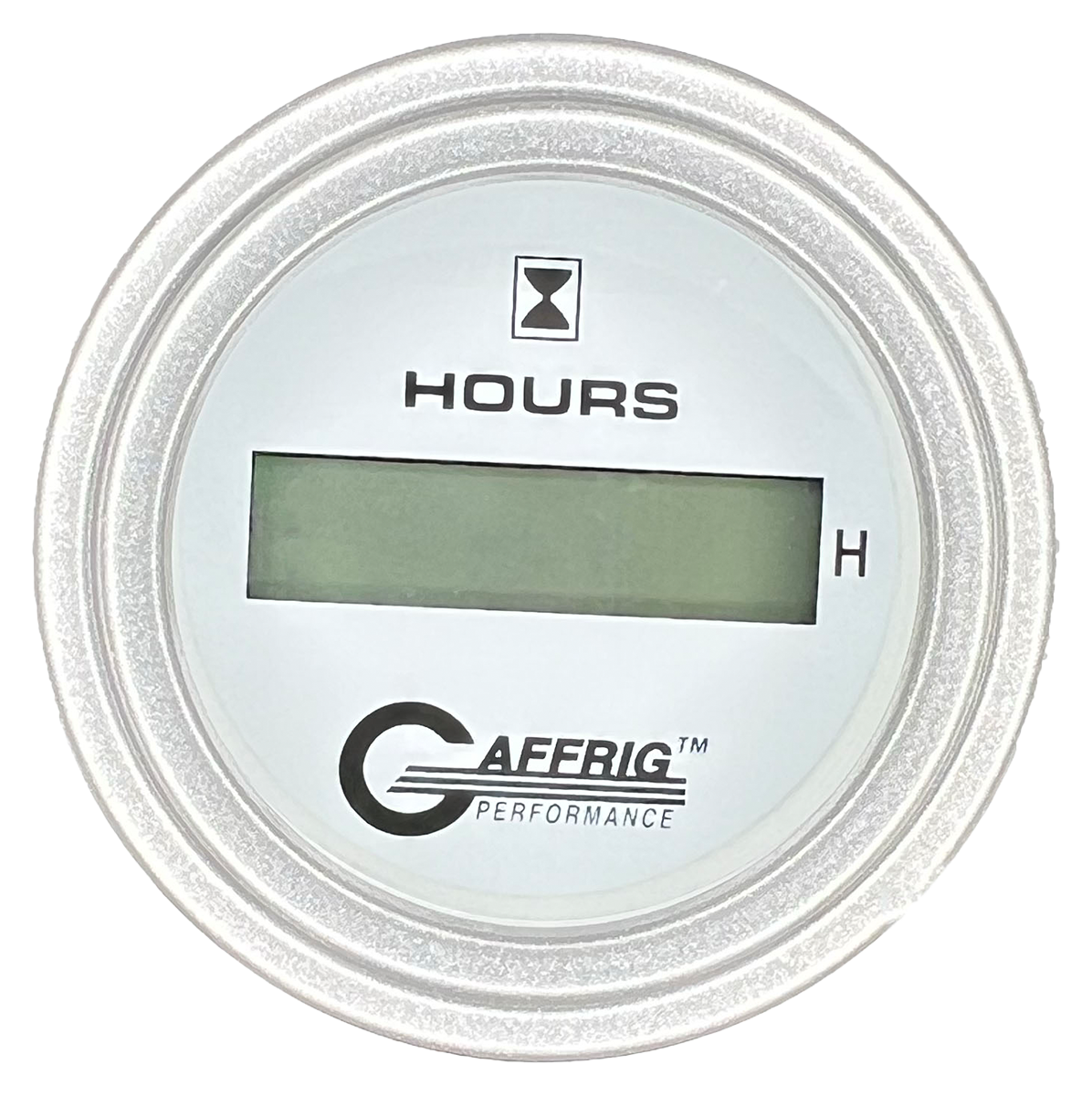 #195510 2 INCH ELECTRIC ENGINE HOUR METER White Platinum / Step