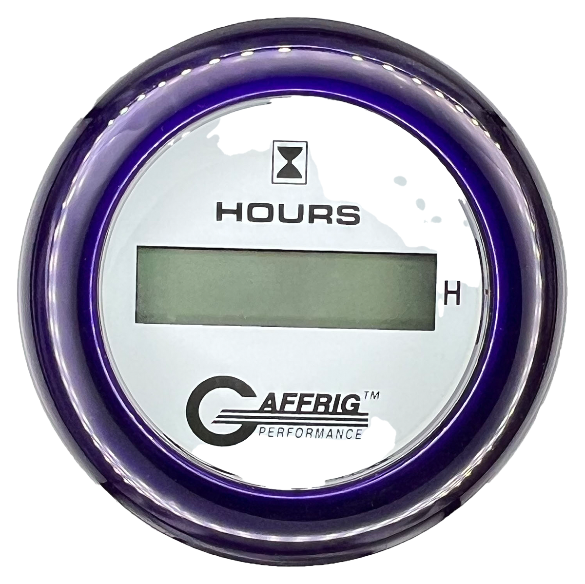 GAFFRIG PART #185510 2 INCH ELECTRIC ENGINE HOUR METER MARINE BOAT GAUGE WHITE