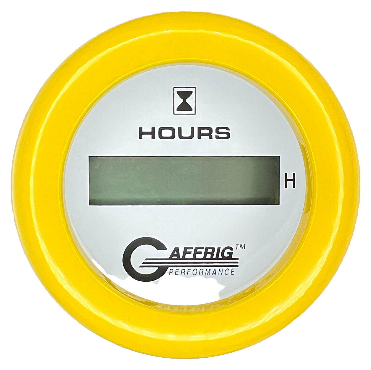 GAFFRIG PART #185510 2 INCH ELECTRIC ENGINE HOUR METER MARINE BOAT GAUGE WHITE