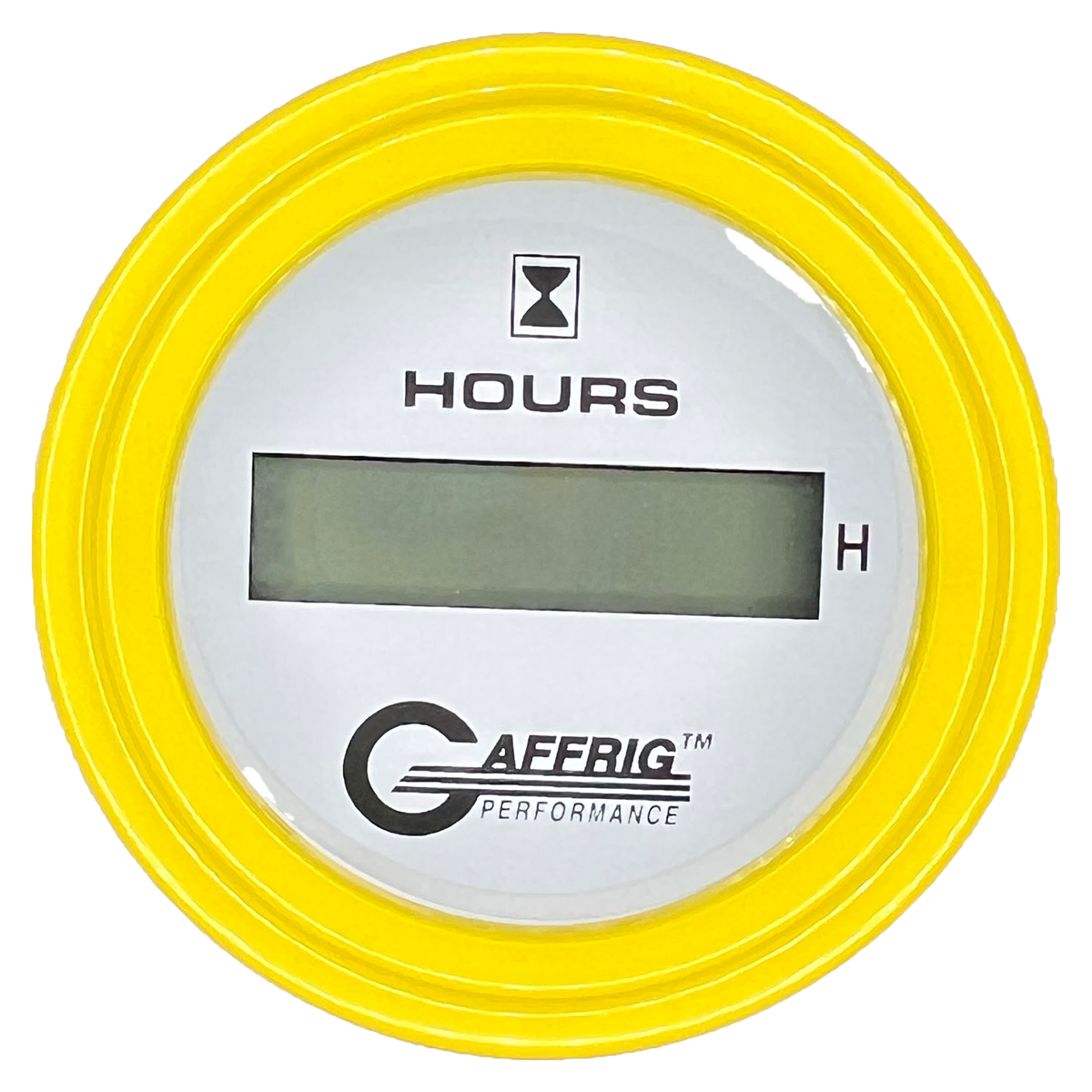 GAFFRIG PART #185510 2 INCH ELECTRIC ENGINE HOUR METER MARINE BOAT GAUGE WHITE