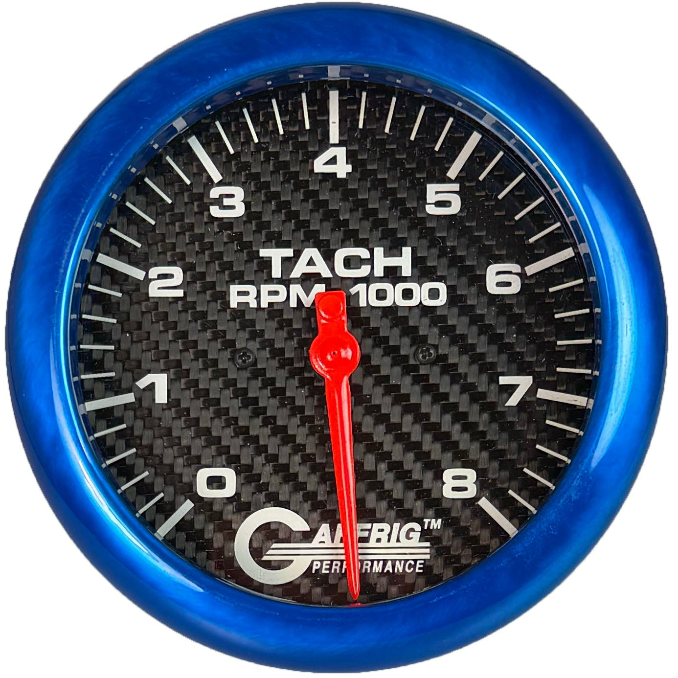 GAFFRIG PART #1910020 4 5/8 INCH ELECTRIC TACHOMETER MARINE BOAT GAUGE 0-8000 RPM CARBON FIBER