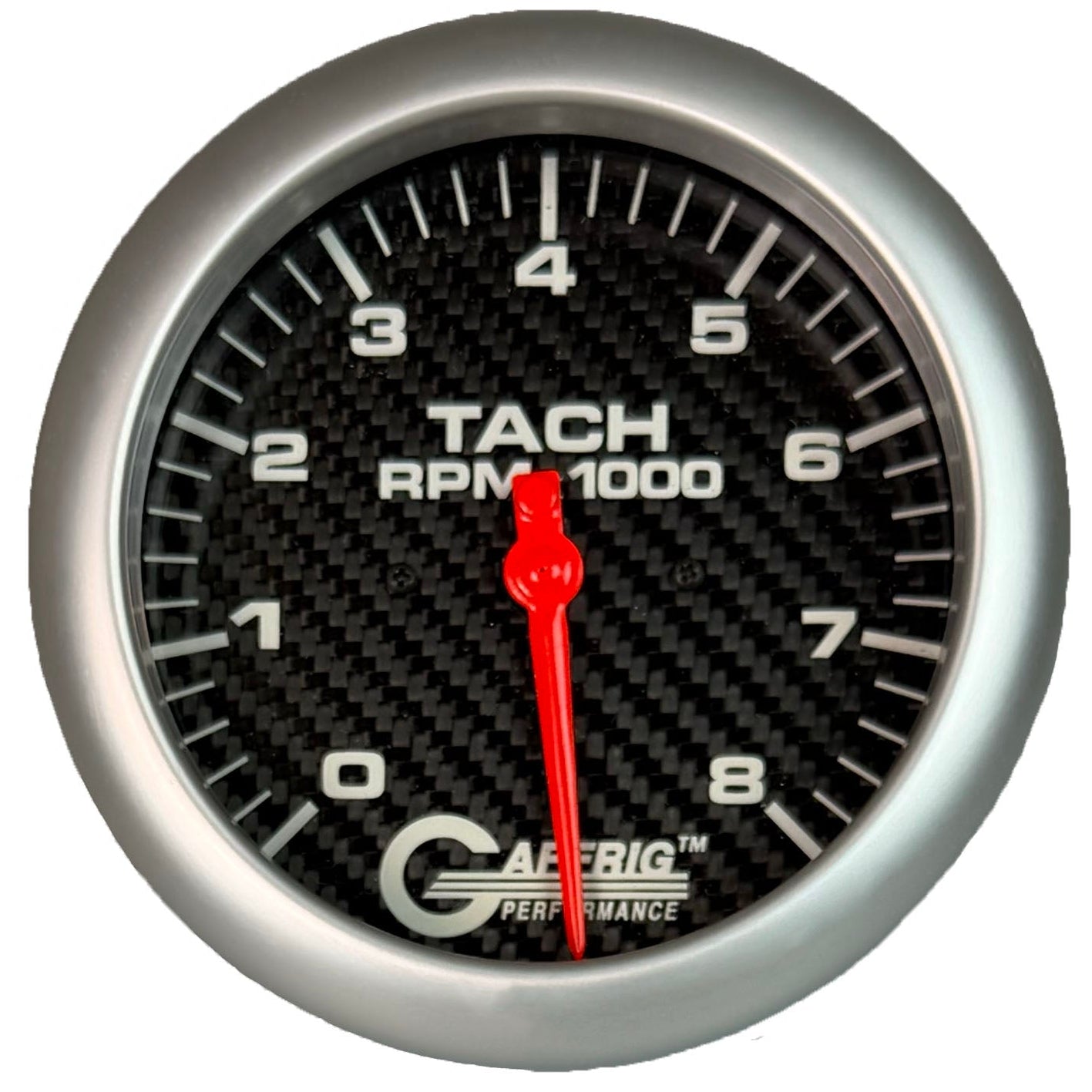 GAFFRIG PART #1910020 4 5/8 INCH ELECTRIC TACHOMETER MARINE BOAT GAUGE 0-8000 RPM CARBON FIBER