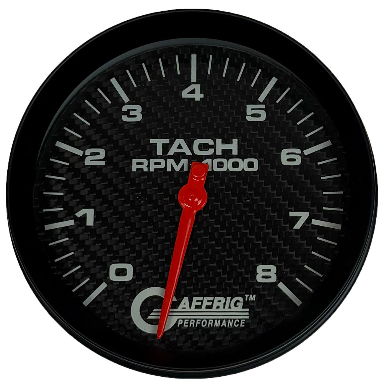 GAFFRIG PART #1910020 4 5/8 INCH ELECTRIC TACHOMETER MARINE BOAT GAUGE 0-8000 RPM CARBON FIBER