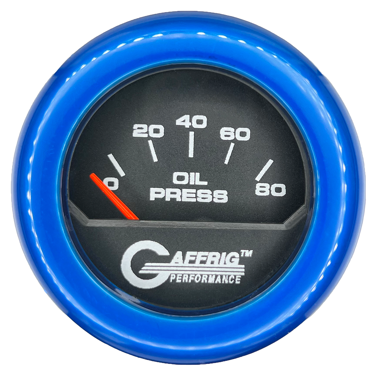 #195016 2 INCH ELECTRIC OIL PRESSURE 0-80 PSI Black Blue / Step