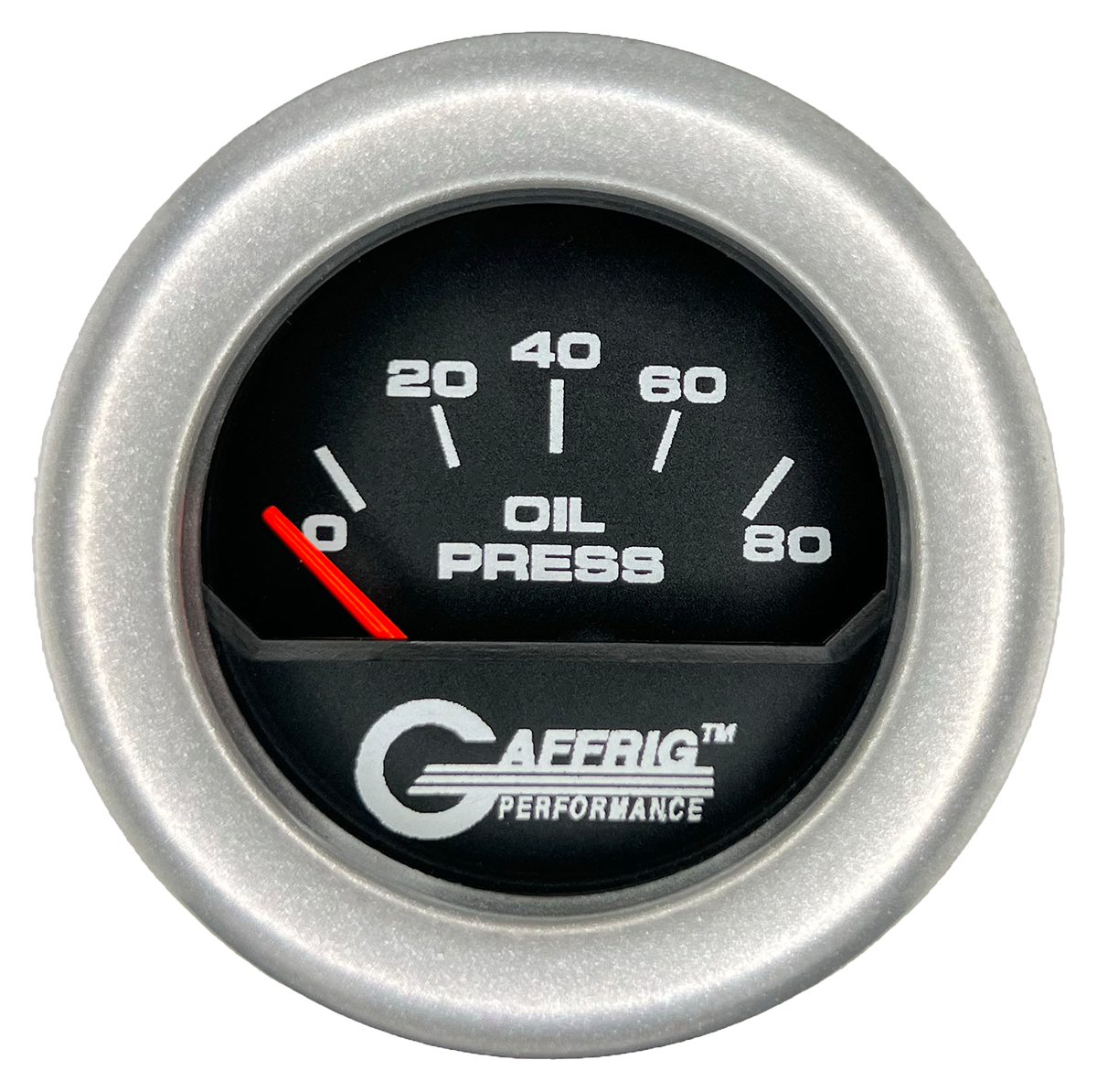 #195016 2 INCH ELECTRIC OIL PRESSURE 0-80 PSI Black Platinum / Step