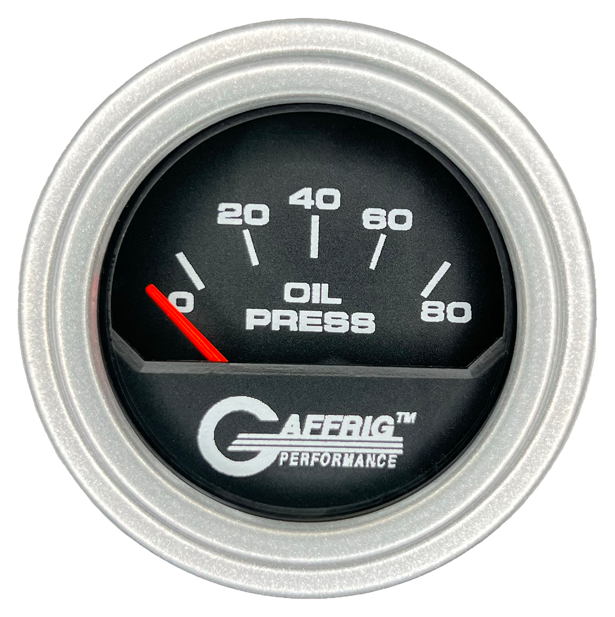 #195016 2 INCH ELECTRIC OIL PRESSURE 0-80 PSI Black Platinum / Step