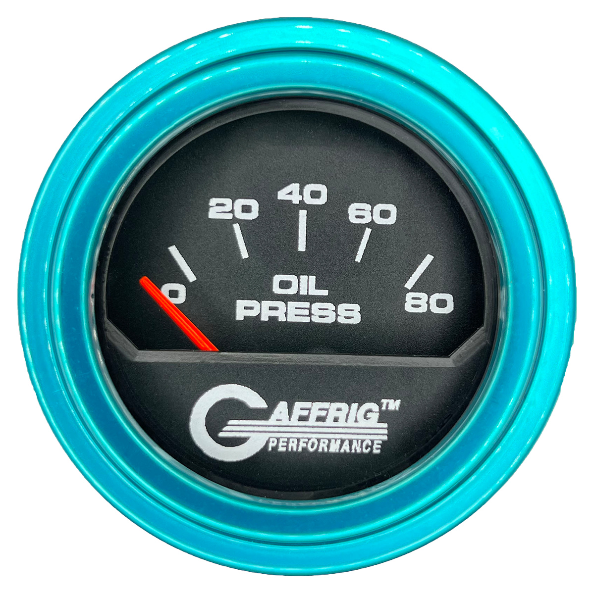 #195016 2 INCH ELECTRIC OIL PRESSURE 0-80 PSI Black Teal / Step