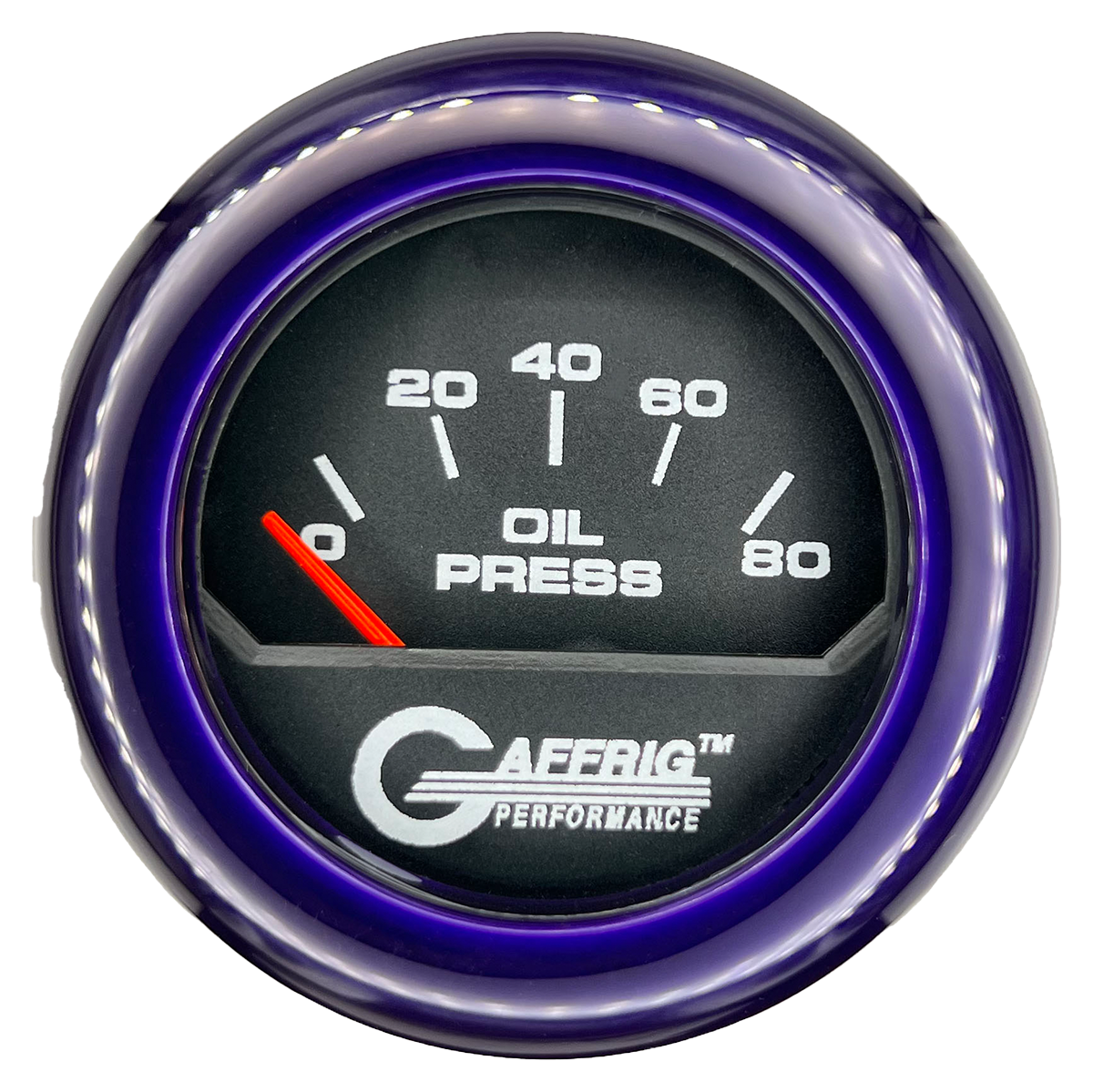 #195016 2 INCH ELECTRIC OIL PRESSURE 0-80 PSI Black Purple / Step