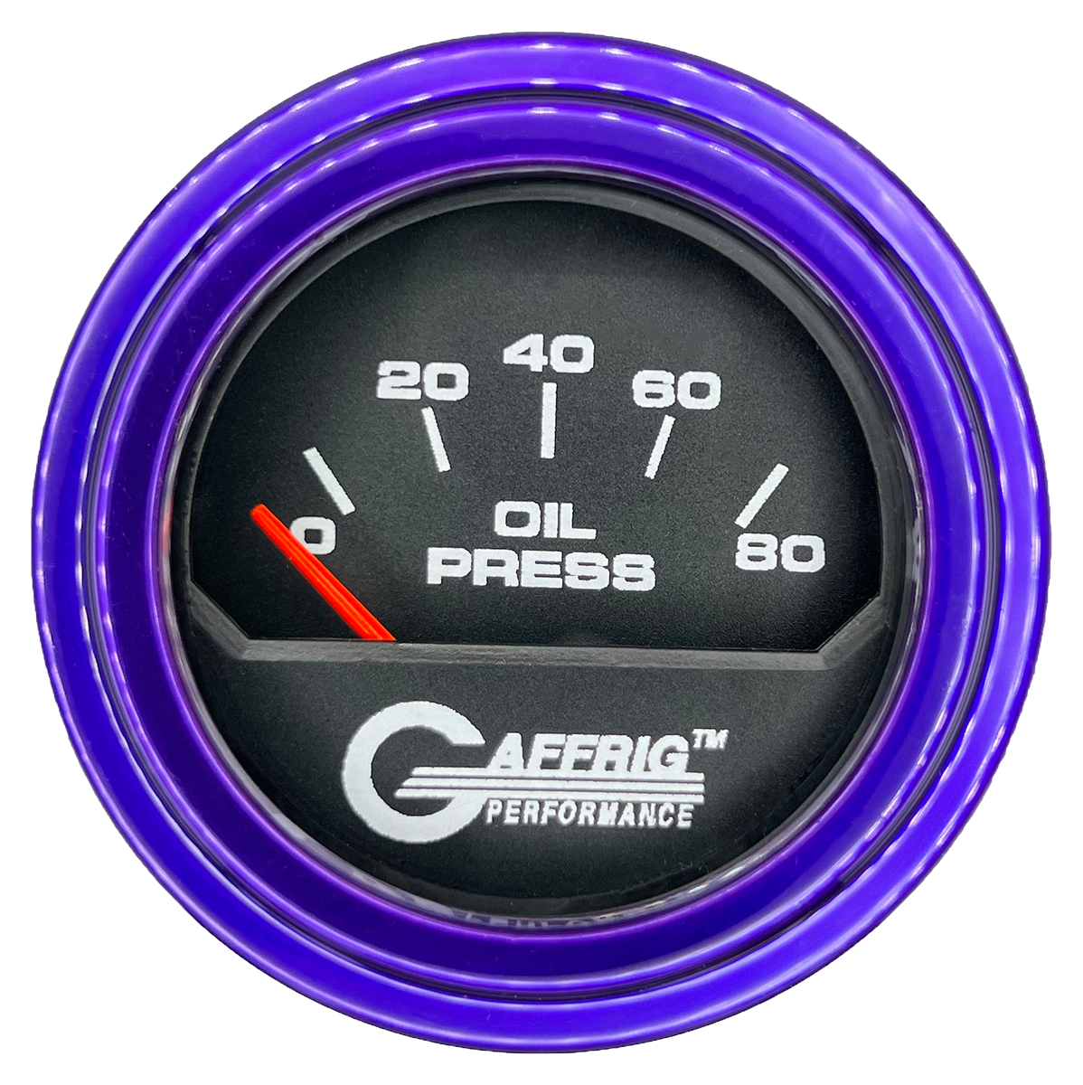 #195016 2 INCH ELECTRIC OIL PRESSURE 0-80 PSI Black Purple / Step