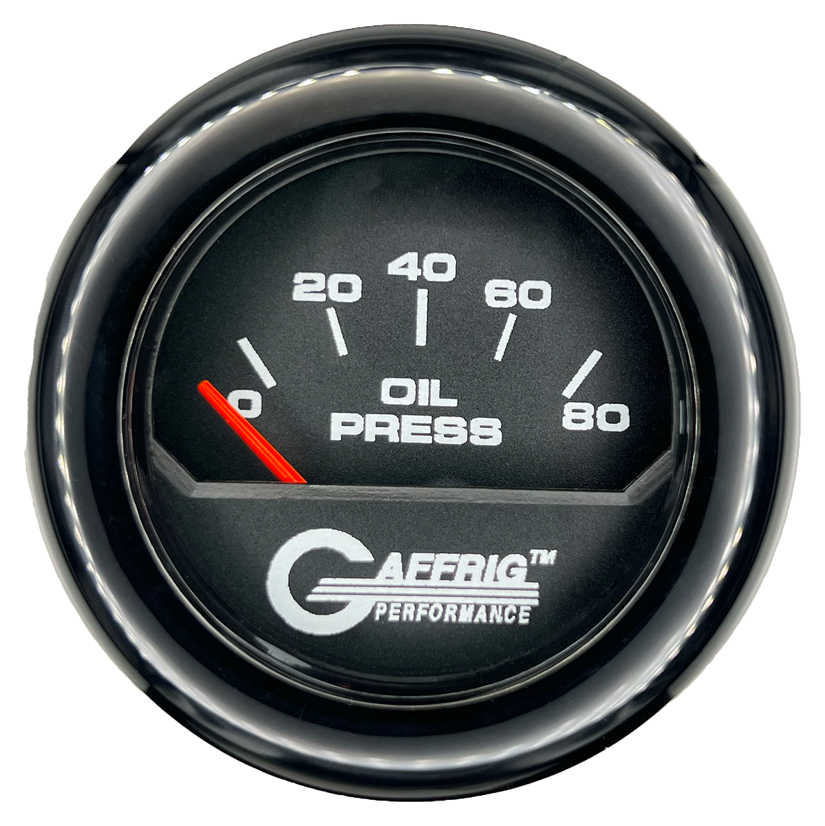 #195016 2 INCH ELECTRIC OIL PRESSURE 0-80 PSI Black Black / Fat