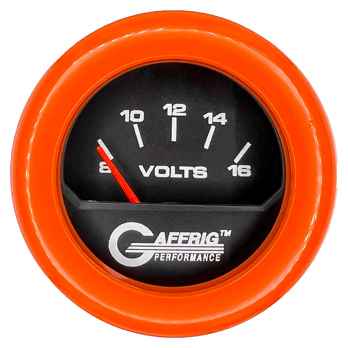 #195032 2 INCH ELECTRIC VOLTMETER 8-16 VOLT Black Orange / Step