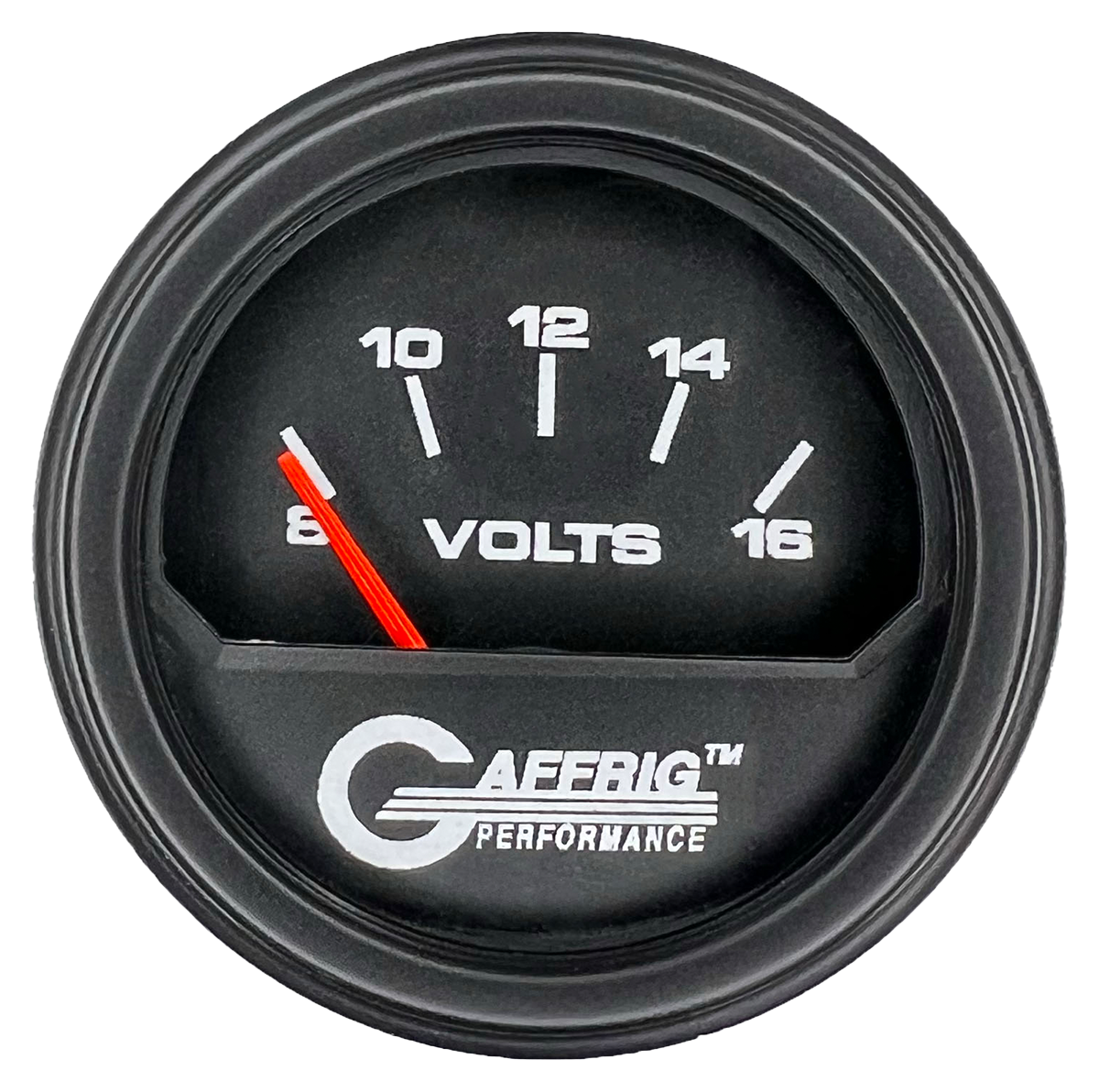 #195032 2 INCH ELECTRIC VOLTMETER 8-16 VOLT Black Black / Step
