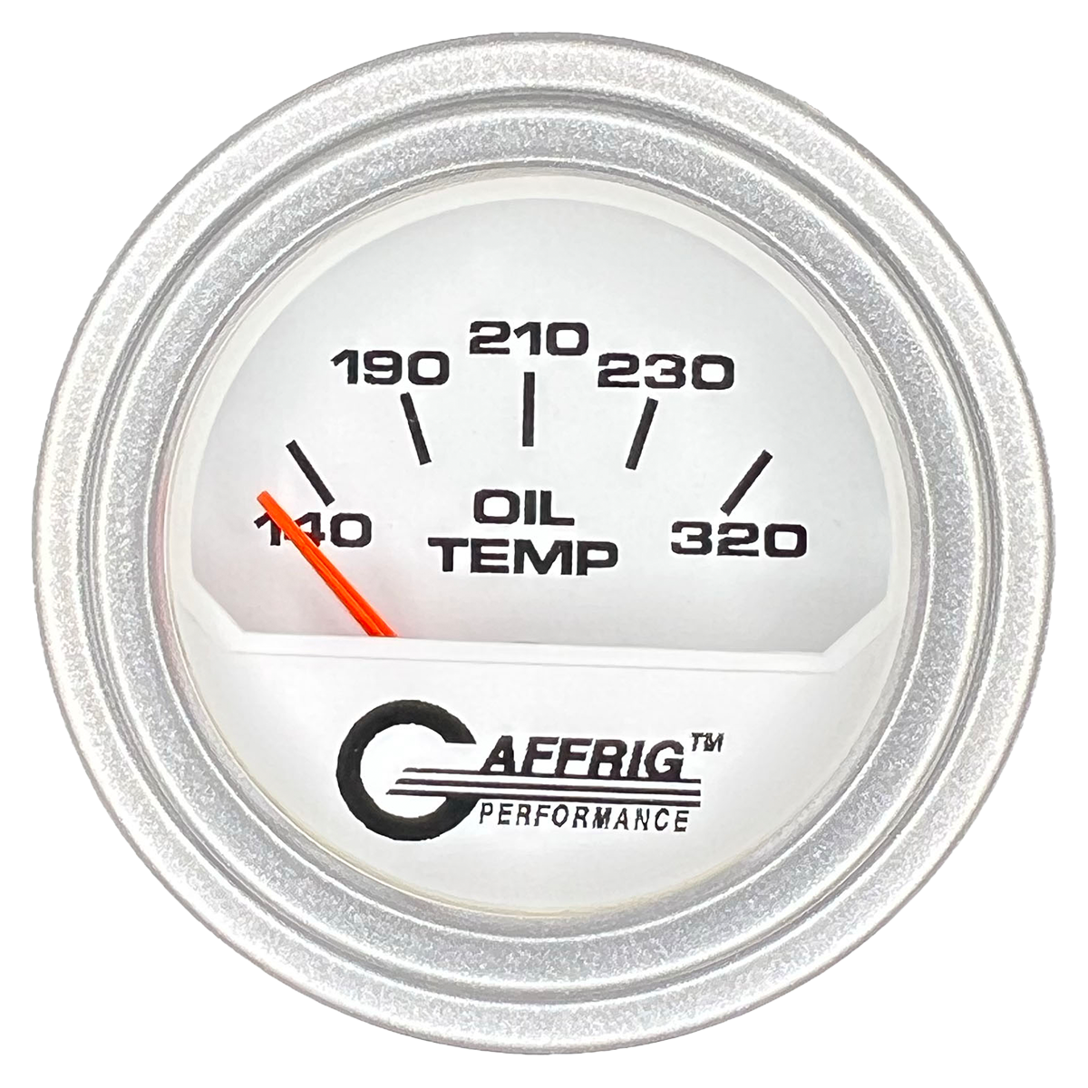 #195520 2 INCH ELECTRIC OIL TEMP. 100-320 F White Platinum / Step