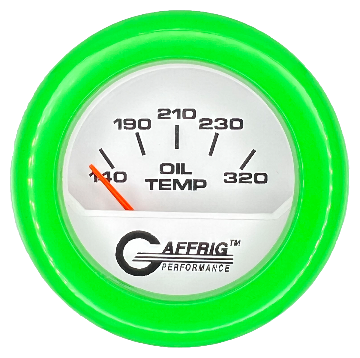 #195520 2 INCH ELECTRIC OIL TEMP. 100-320 F White Lime Green / Step
