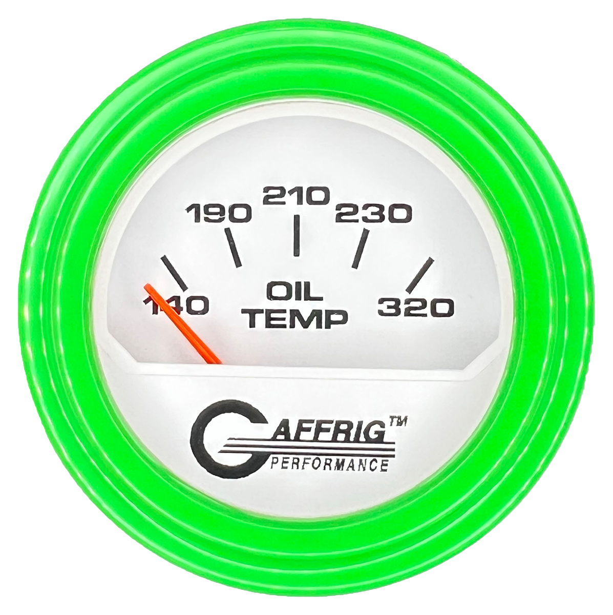 #195520 2 INCH ELECTRIC OIL TEMP. 100-320 F White Lime Green / Step