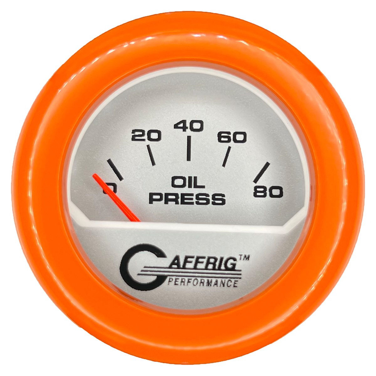#195816 2 INCH ELECTRIC OIL PRESSURE 0-80 PSI PLATINUM Orange / Step