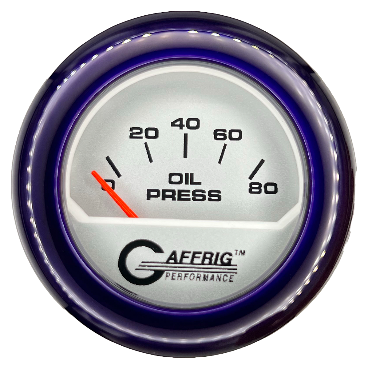 #195816 2 INCH ELECTRIC OIL PRESSURE 0-80 PSI PLATINUM Purple / Step