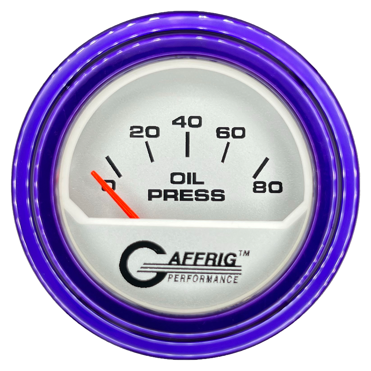 #195816 2 INCH ELECTRIC OIL PRESSURE 0-80 PSI PLATINUM Purple / Step