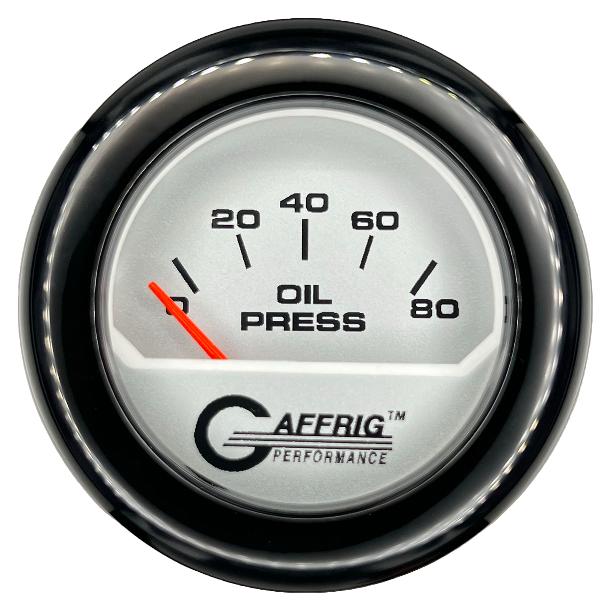 #195816 2 INCH ELECTRIC OIL PRESSURE 0-80 PSI PLATINUM Black / Step