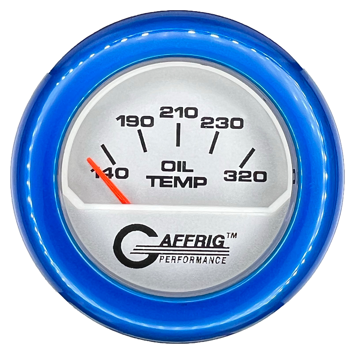 GAFFRIG PART #195820 2 INCH ELECTRIC OIL TEMPERATURE MARINE BOAT GAUGE 100-320 F PLATINUM