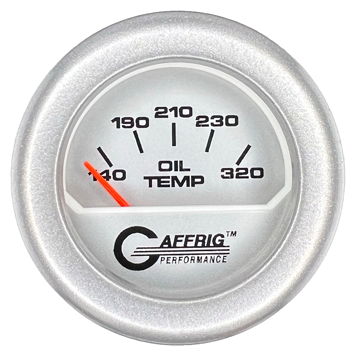 GAFFRIG PART #195820 2 INCH ELECTRIC OIL TEMPERATURE MARINE BOAT GAUGE 100-320 F PLATINUM