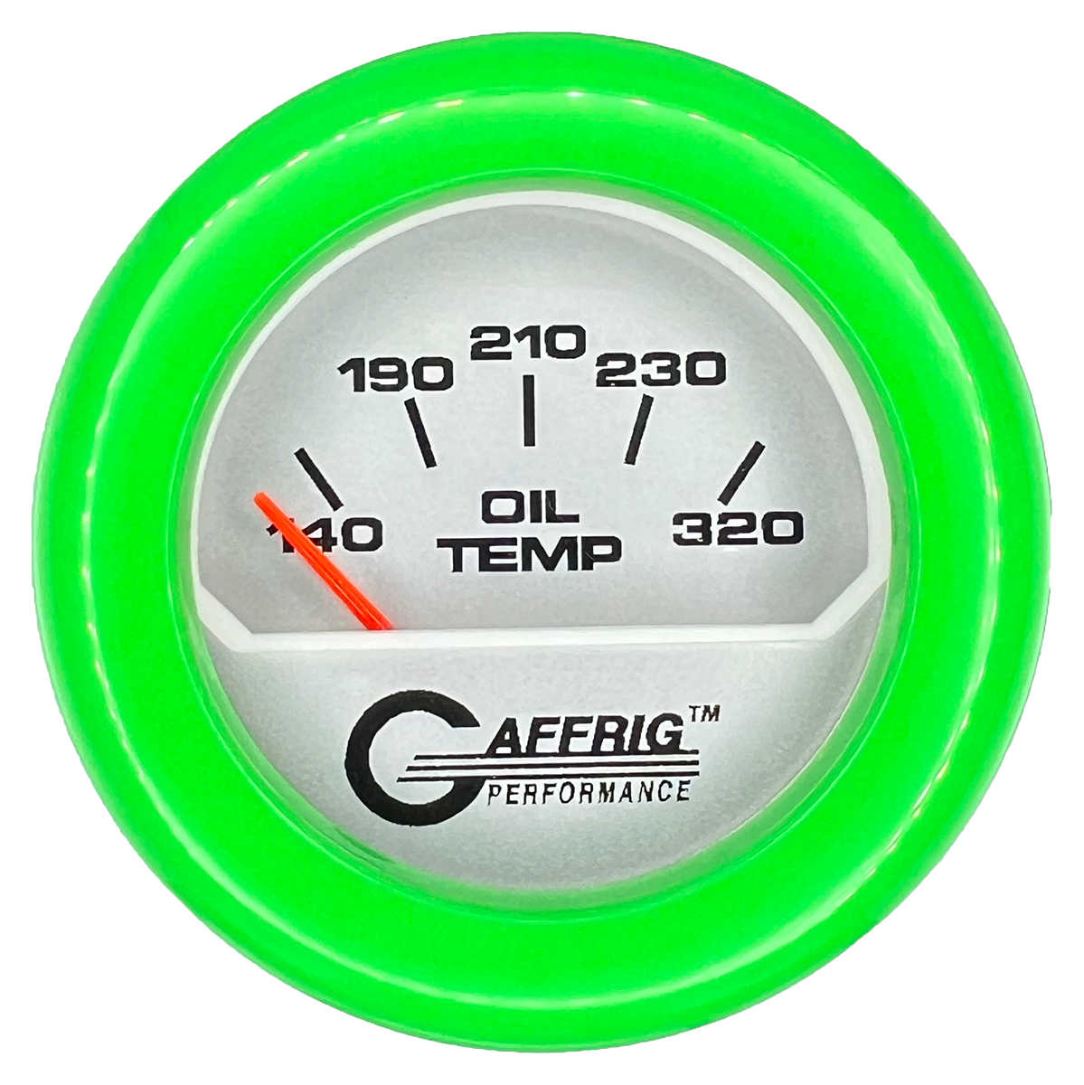 GAFFRIG PART #195820 2 INCH ELECTRIC OIL TEMPERATURE MARINE BOAT GAUGE 100-320 F PLATINUM