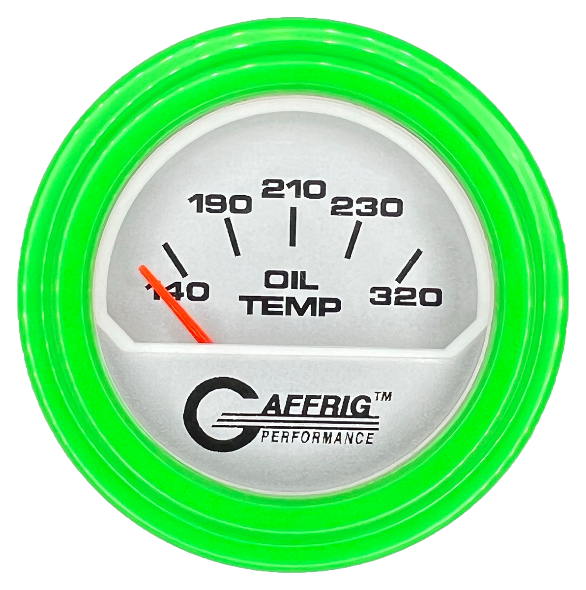 GAFFRIG PART #195820 2 INCH ELECTRIC OIL TEMPERATURE MARINE BOAT GAUGE 100-320 F PLATINUM