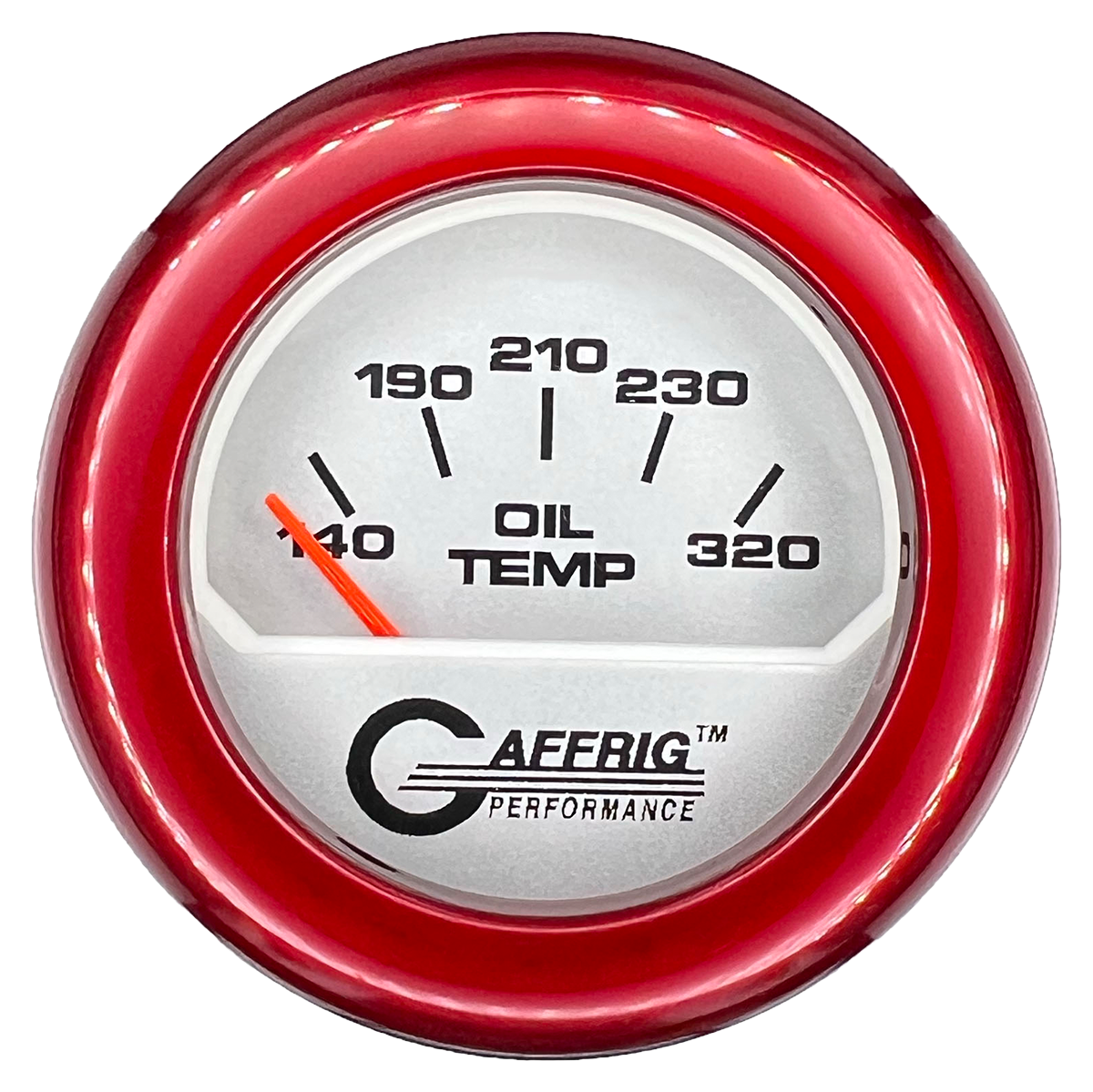 GAFFRIG PART #195820 2 INCH ELECTRIC OIL TEMPERATURE MARINE BOAT GAUGE 100-320 F PLATINUM