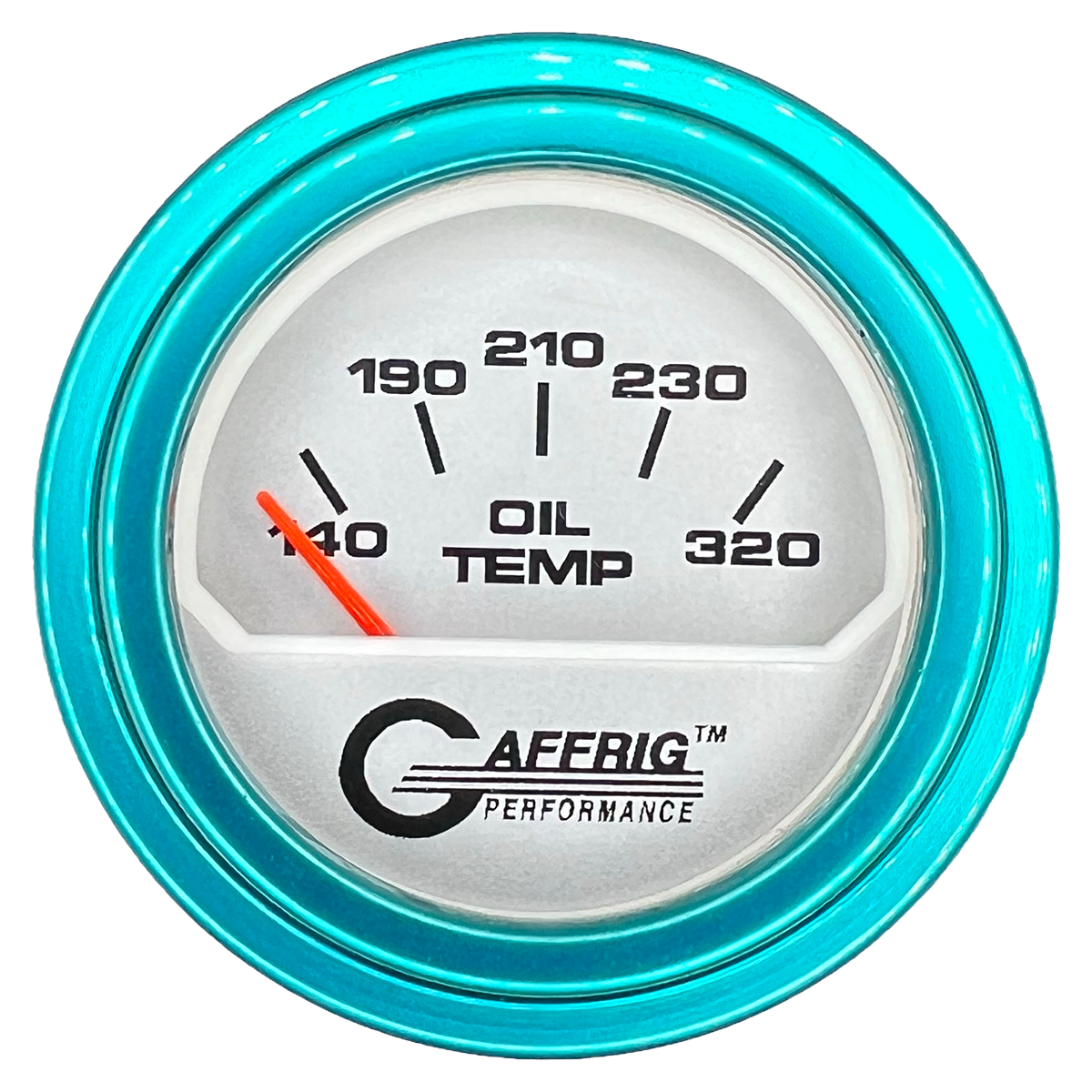 GAFFRIG PART #195820 2 INCH ELECTRIC OIL TEMPERATURE MARINE BOAT GAUGE 100-320 F PLATINUM