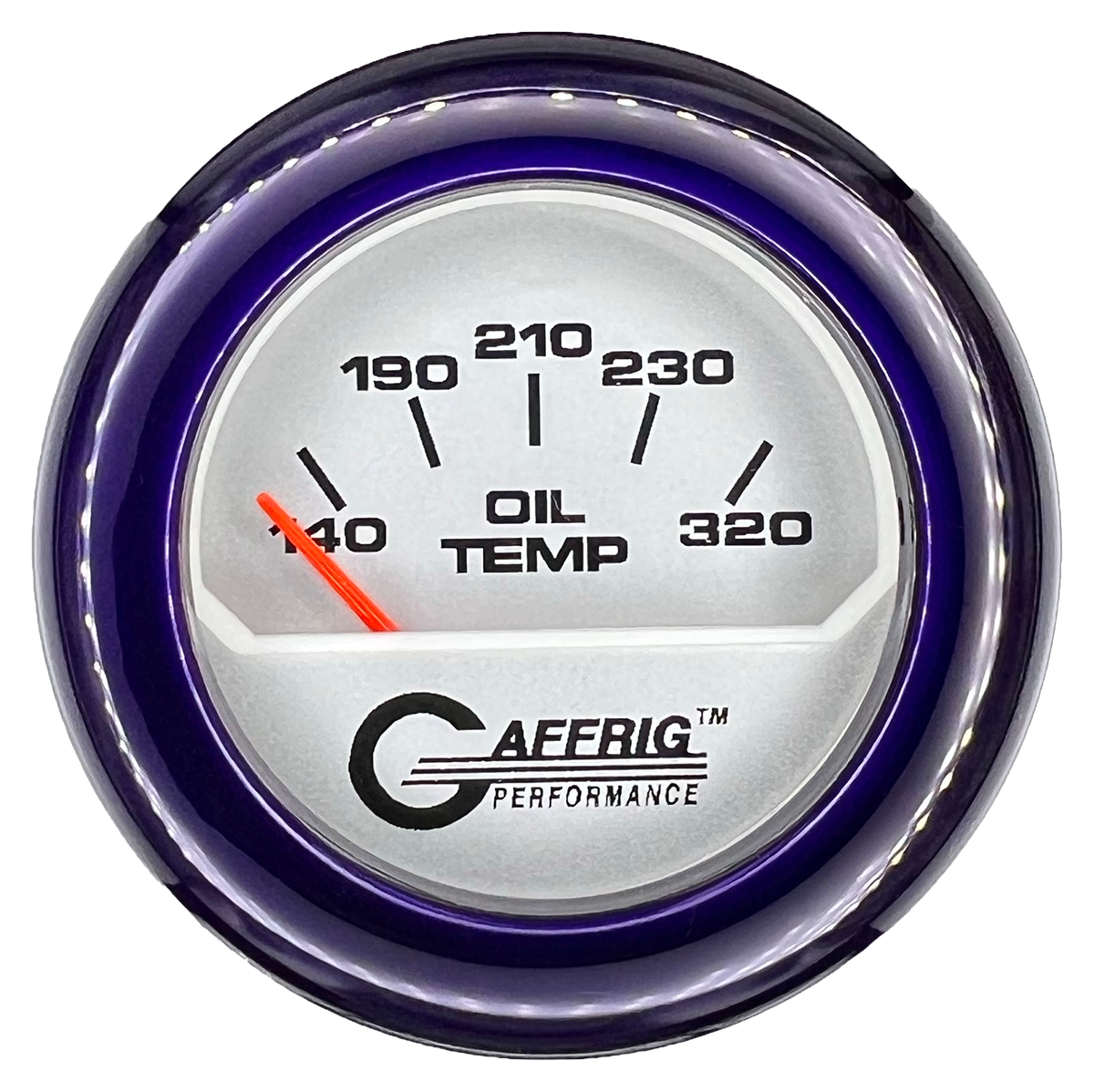 GAFFRIG PART #195820 2 INCH ELECTRIC OIL TEMPERATURE MARINE BOAT GAUGE 100-320 F PLATINUM