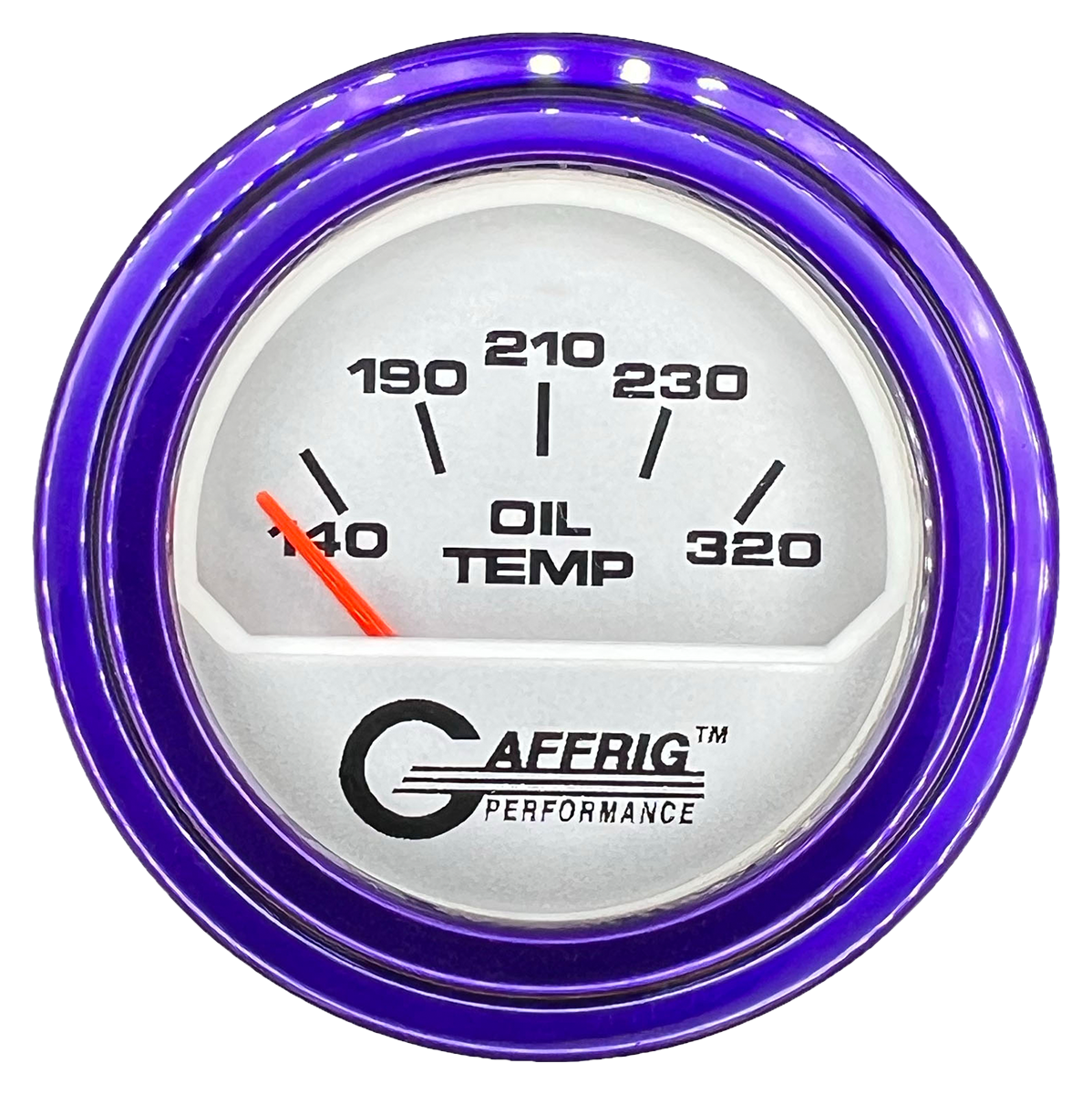 GAFFRIG PART #195820 2 INCH ELECTRIC OIL TEMPERATURE MARINE BOAT GAUGE 100-320 F PLATINUM