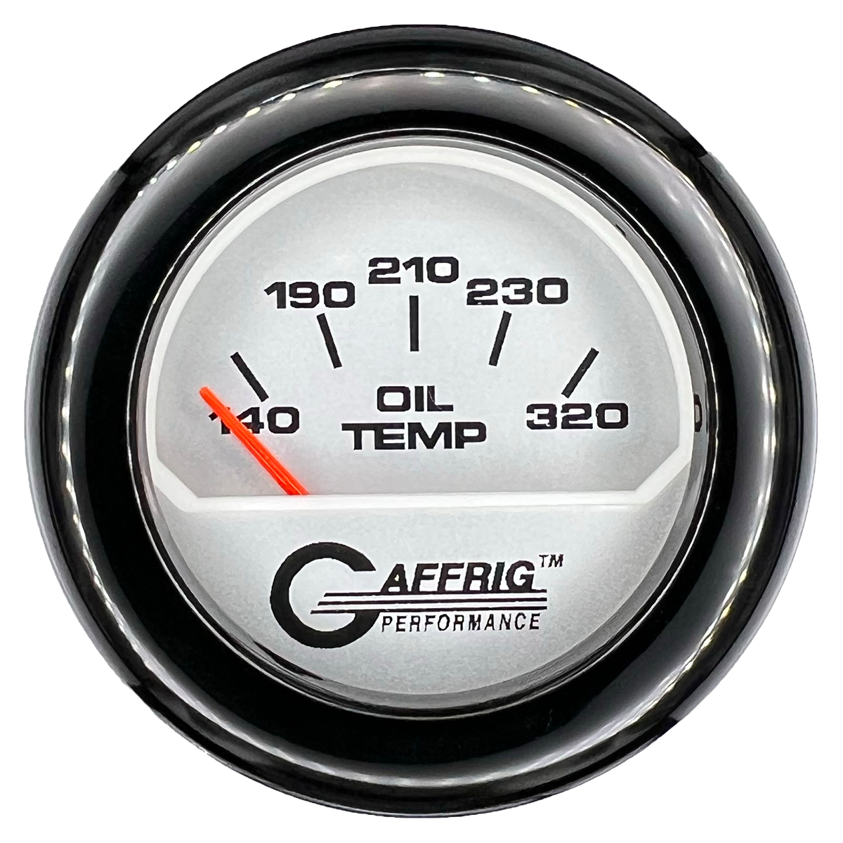 GAFFRIG PART #195820 2 INCH ELECTRIC OIL TEMPERATURE MARINE BOAT GAUGE 100-320 F PLATINUM