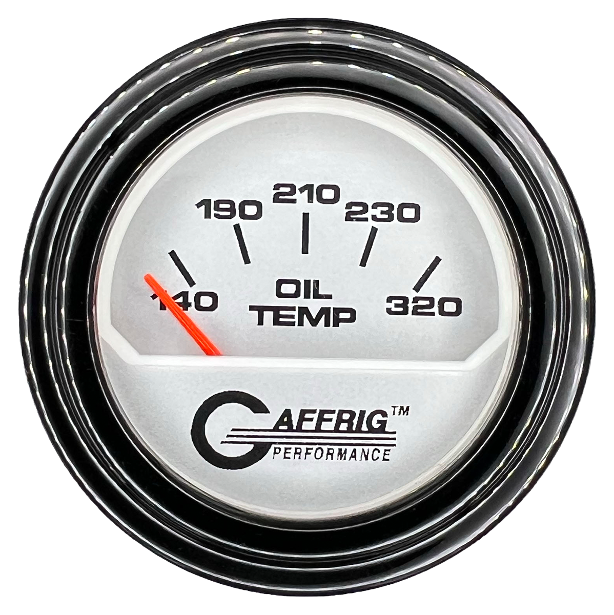 GAFFRIG PART #195820 2 INCH ELECTRIC OIL TEMPERATURE MARINE BOAT GAUGE 100-320 F PLATINUM