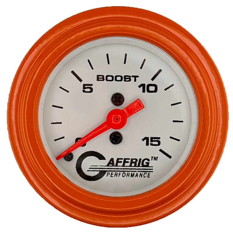 GAFFRIG PART #196500 2 INCH MECHANICAL BOOST MARINE BOAT GAUGE 0-15 PSI WHITE