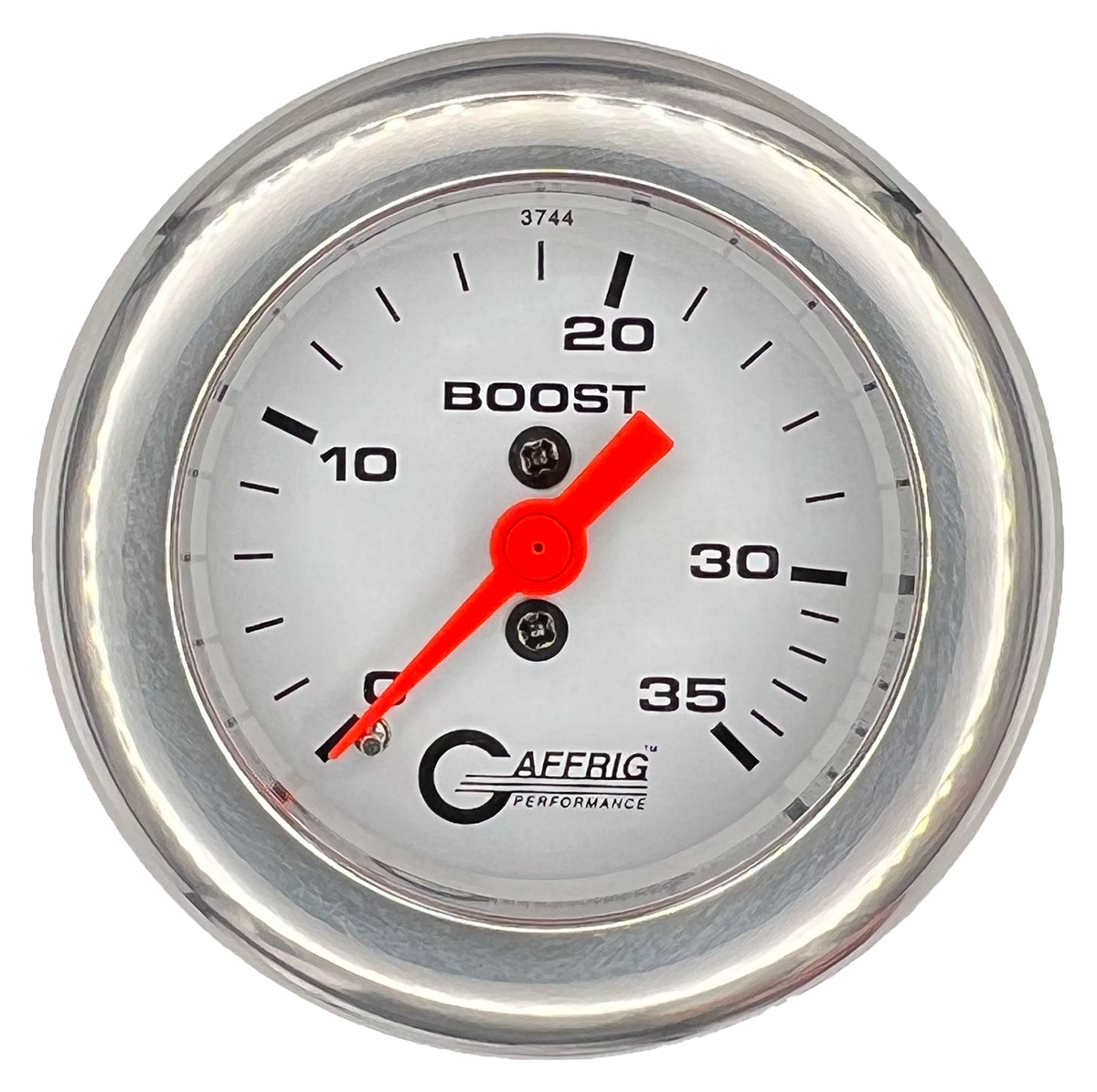 #196500 2 INCH MECHANICAL BOOST 0-15 PSI WHITE Chrome / Step