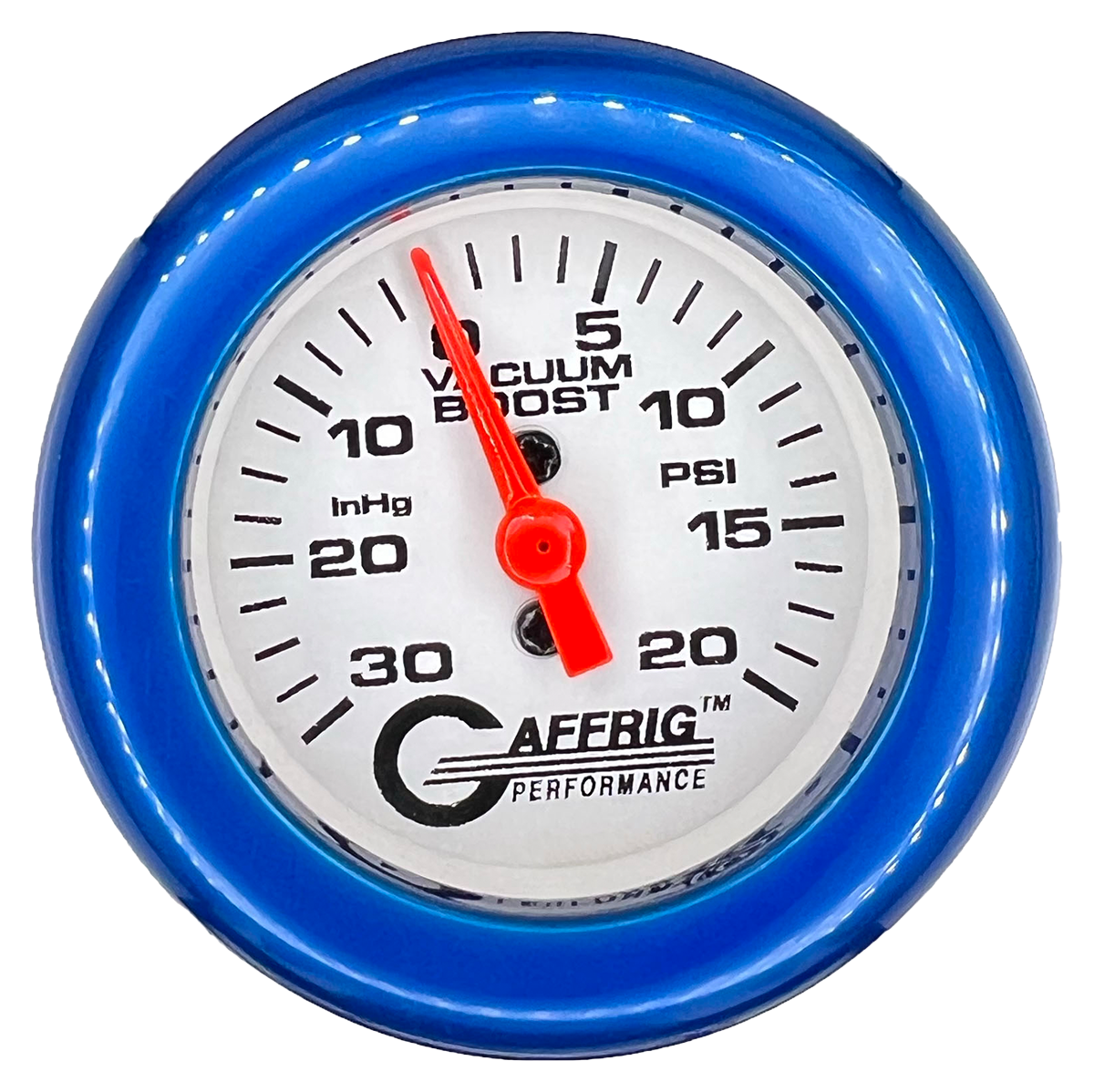 #196518 2 INCH MECHANICAL VACUUM 0-30HG/BOOST 0-20 PSI- WHITE Blue / Step