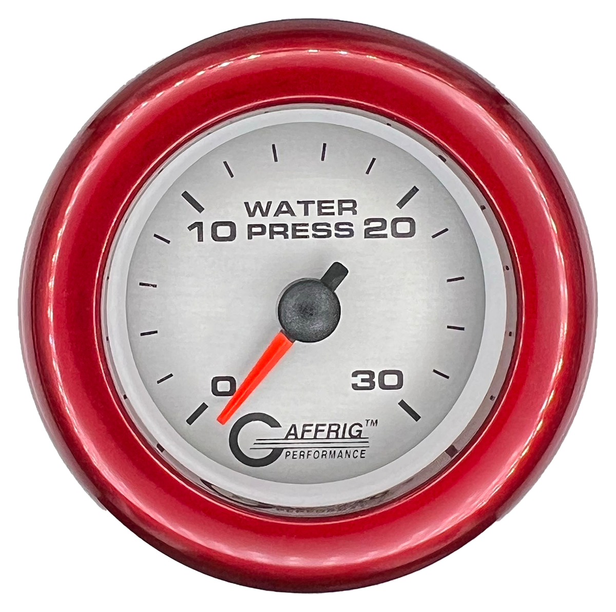 #196822 2 INCH MECHANICAL WATER PRESS. 0-30 PSI PLATINUM Red / Step