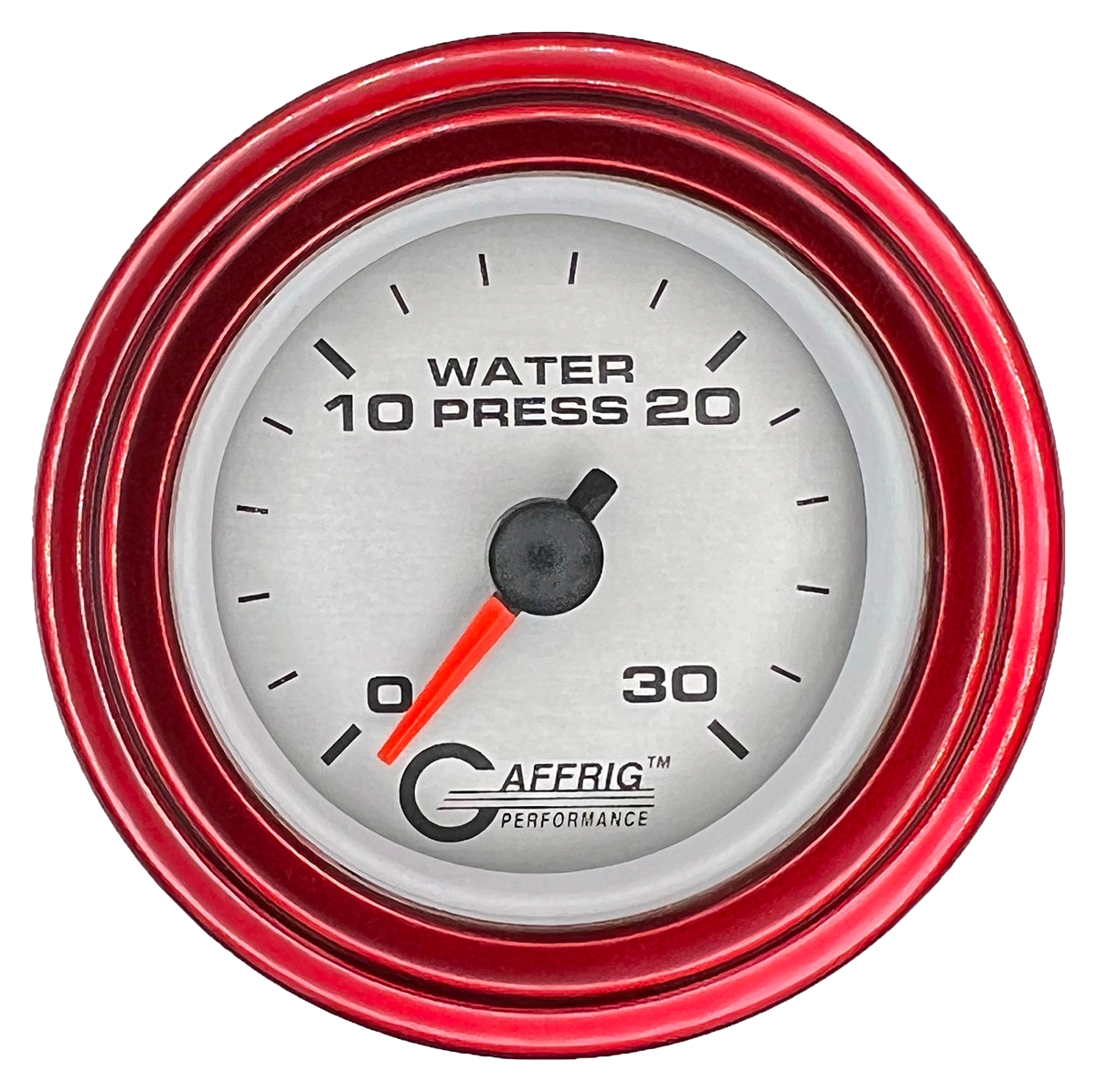 #196822 2 INCH MECHANICAL WATER PRESS. 0-30 PSI PLATINUM Red / Step