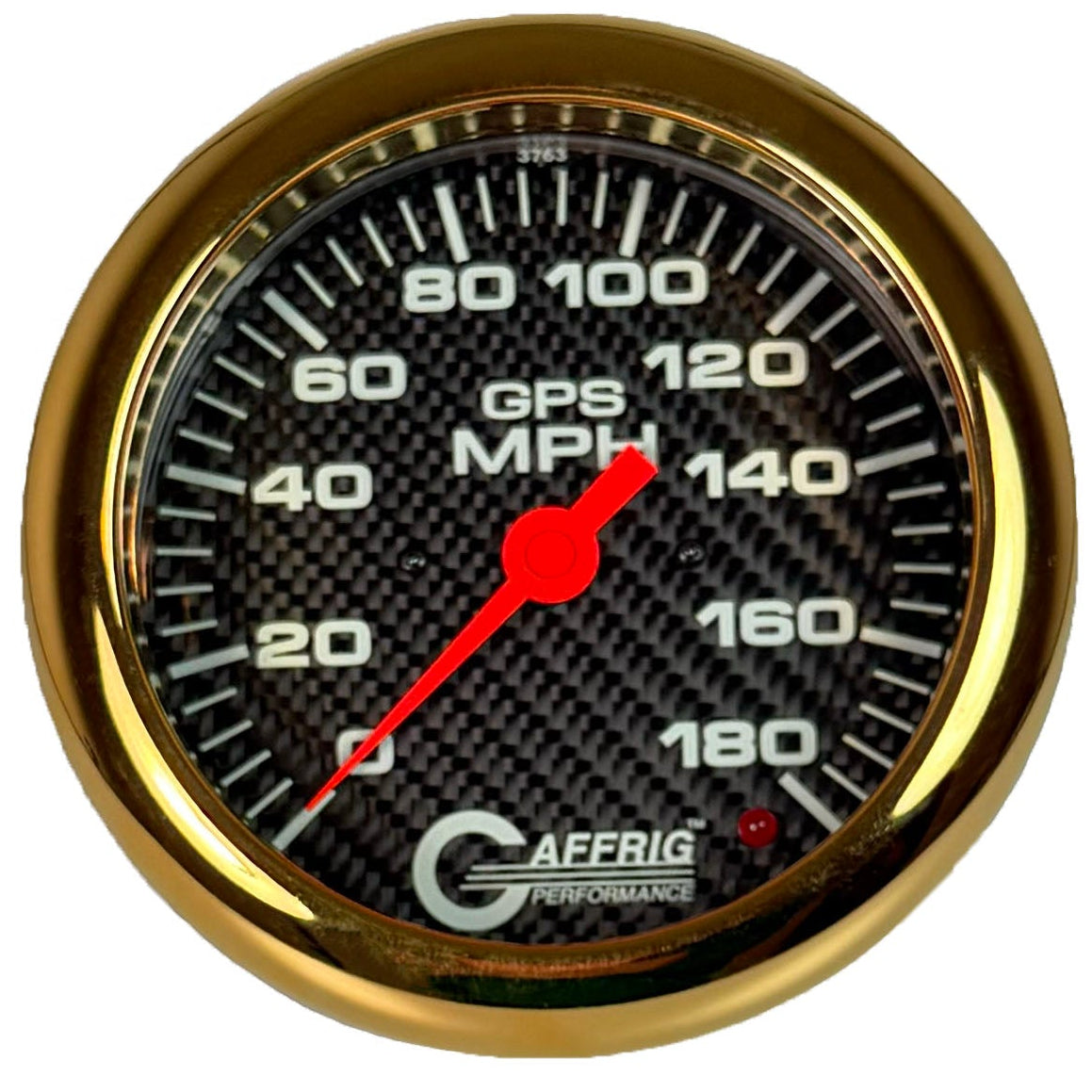 GAFFRIG PART #4051 4 5/8 INCH GPS ANALOG 180 MPH SPEEDOMETER MARINE BOAT GAUGE HEAD ONLY CARBON FIBER