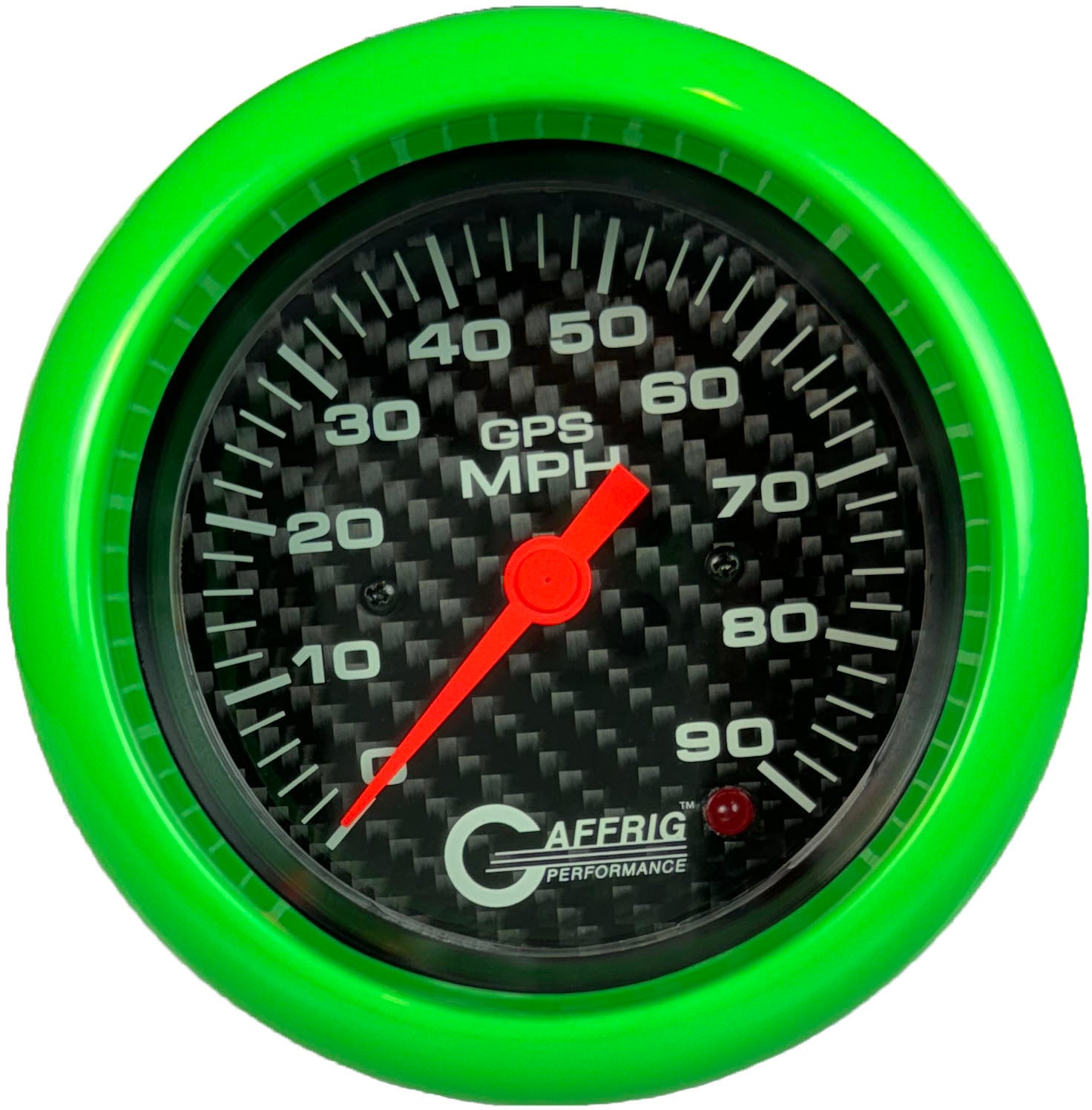 GAFFRIG PART #4053 3 3/8 INCH GPS ANALOG 90 MPH SPEEDOMETER MARINE BOAT GAUGE HEAD ONLY CARBON FIBER