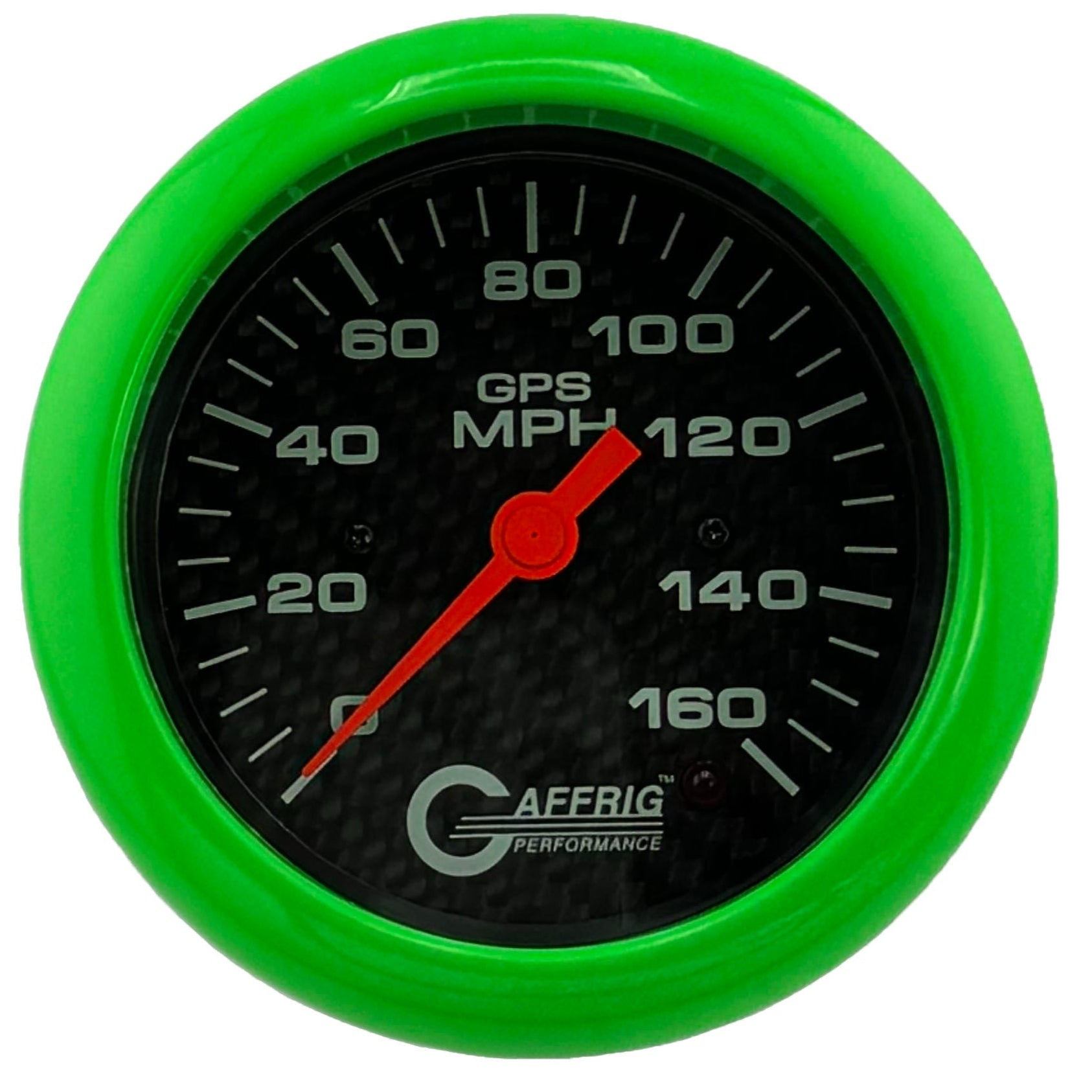 GAFFRIG PART #4057 3 3/8 INCH GPS ANALOG 160 MPH SPEEDOMETER MARINE BOAT GAUGE HEAD ONLY CARBON FIBER