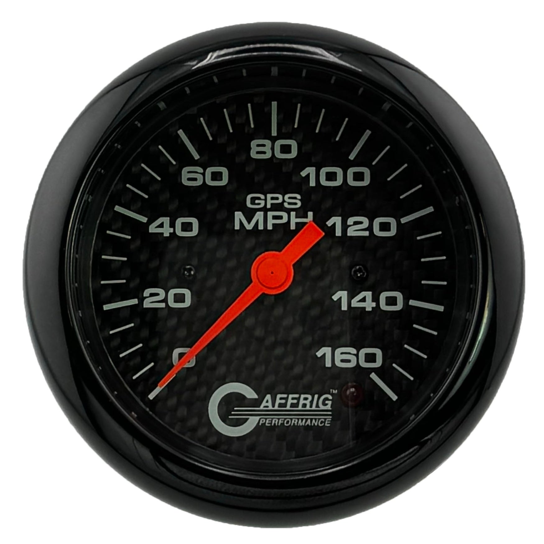 GAFFRIG PART #4057 3 3/8 INCH GPS ANALOG 160 MPH SPEEDOMETER MARINE BOAT GAUGE HEAD ONLY CARBON FIBER