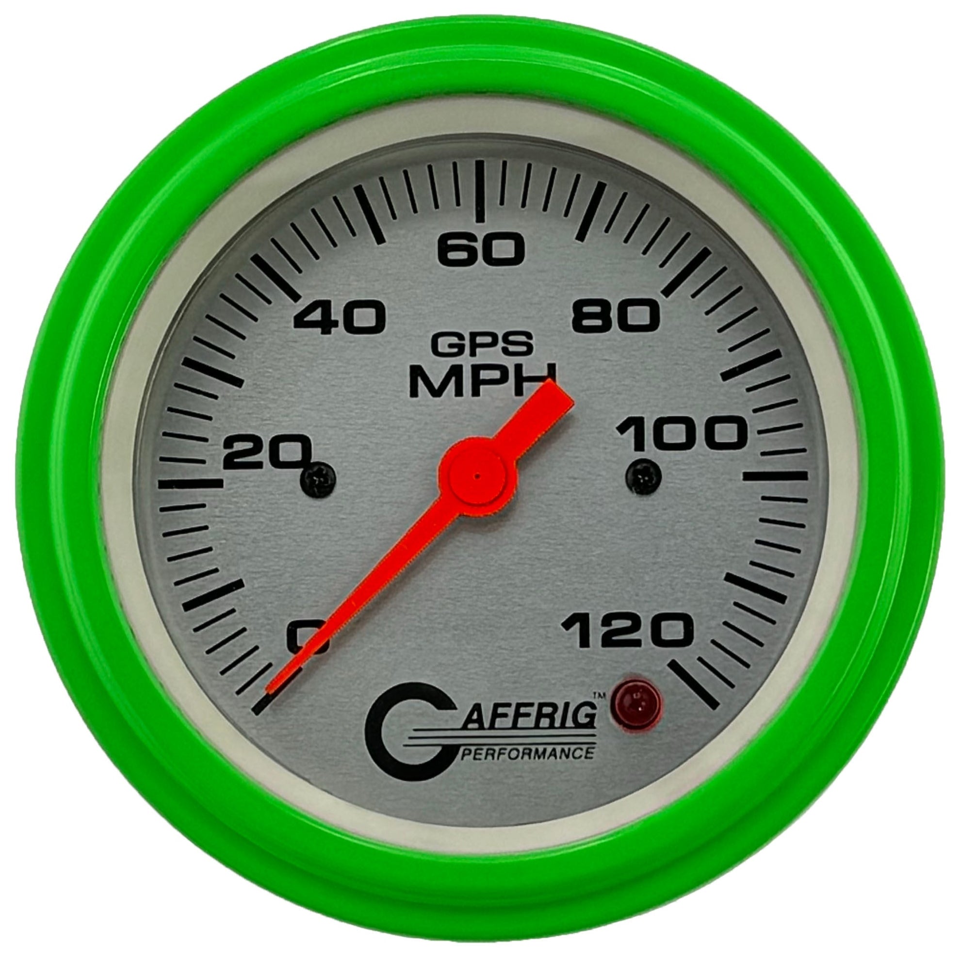 GAFFRIG PART #4555 3 3/8 INCH GPS ANALOG 120 MPH SPEEDOMETER MARINE BOAT GAUGE HEAD ONLY PLATINUM