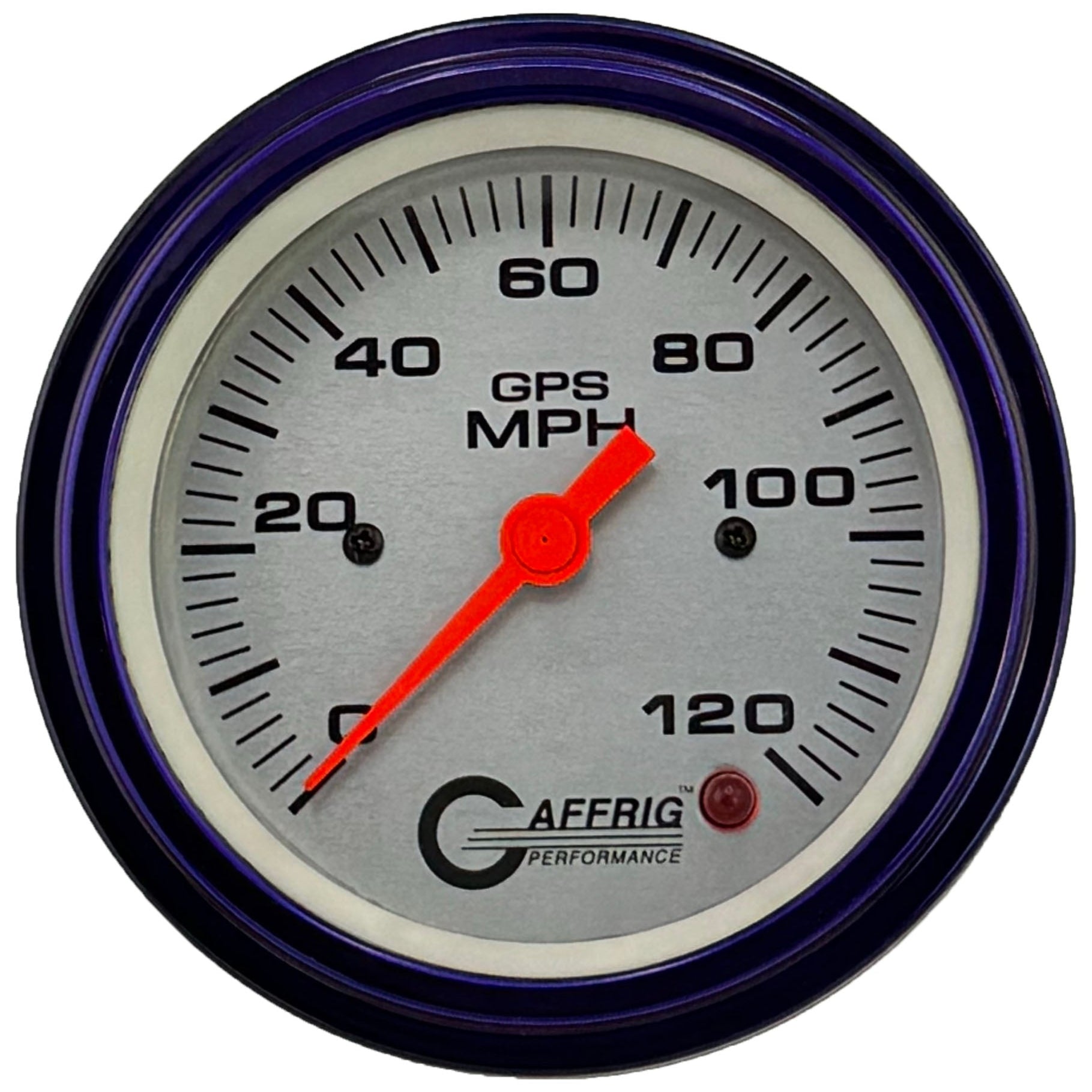 GAFFRIG PART #4555 3 3/8 INCH GPS ANALOG 120 MPH SPEEDOMETER MARINE BOAT GAUGE HEAD ONLY PLATINUM